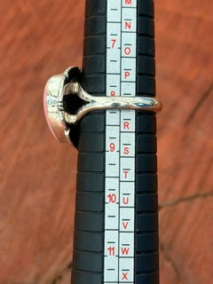*Native American Made*  Navajo Samson Etsitty:  Pink Conch Heart Ring