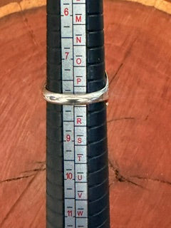 *Native American Made* Navajo Robinson Martinez:  Wolf with Turquoise and Coral Ring