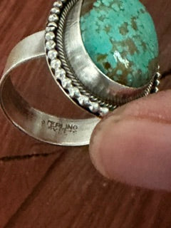 *Native American Made* Navajo Scott Skeets:  Oval Kingman Ring