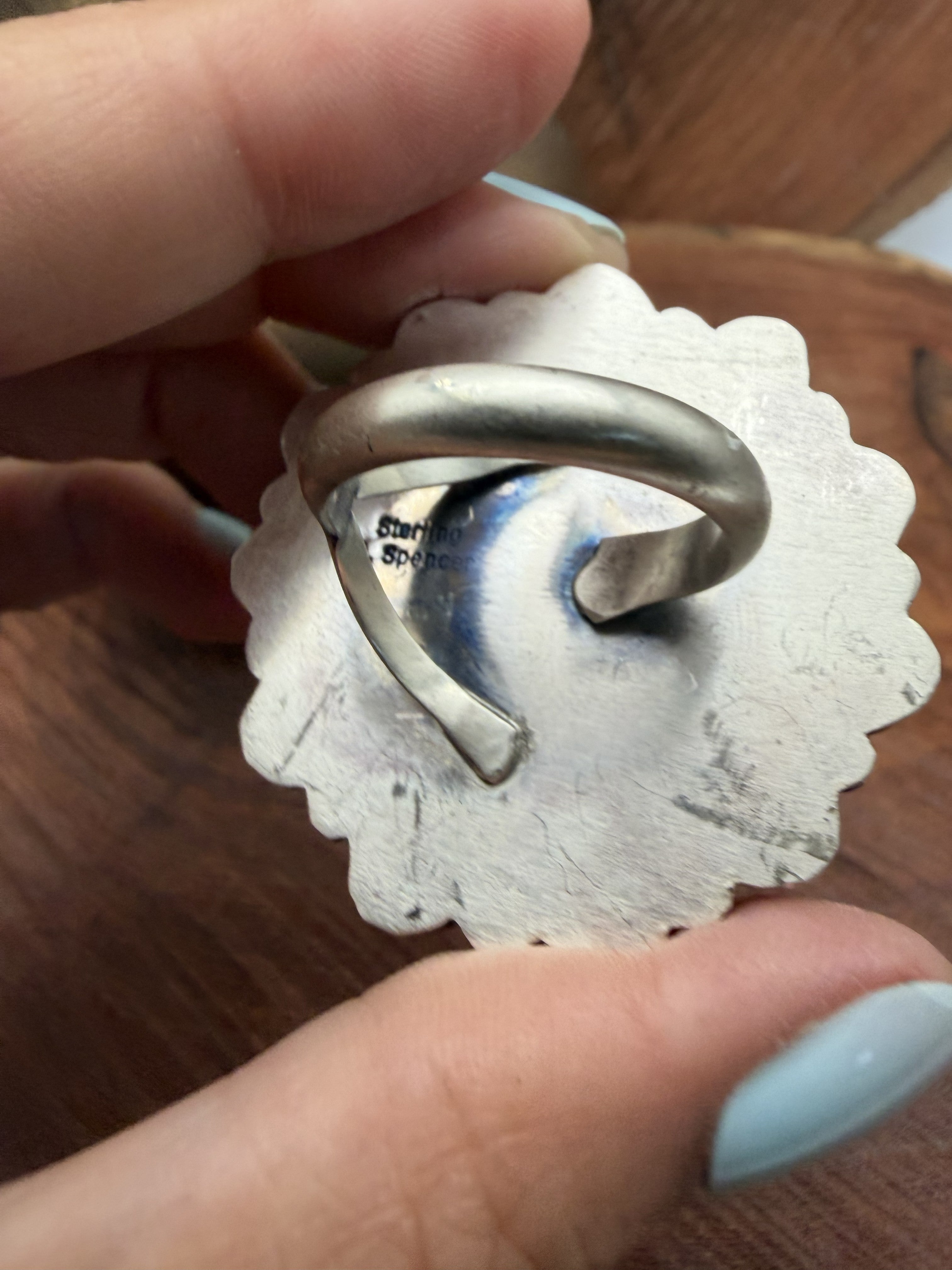 *Native American Made *  Navajo Annie Spencer:  Sonoran Cluster Ring with 1941 Liberty Dime Coin