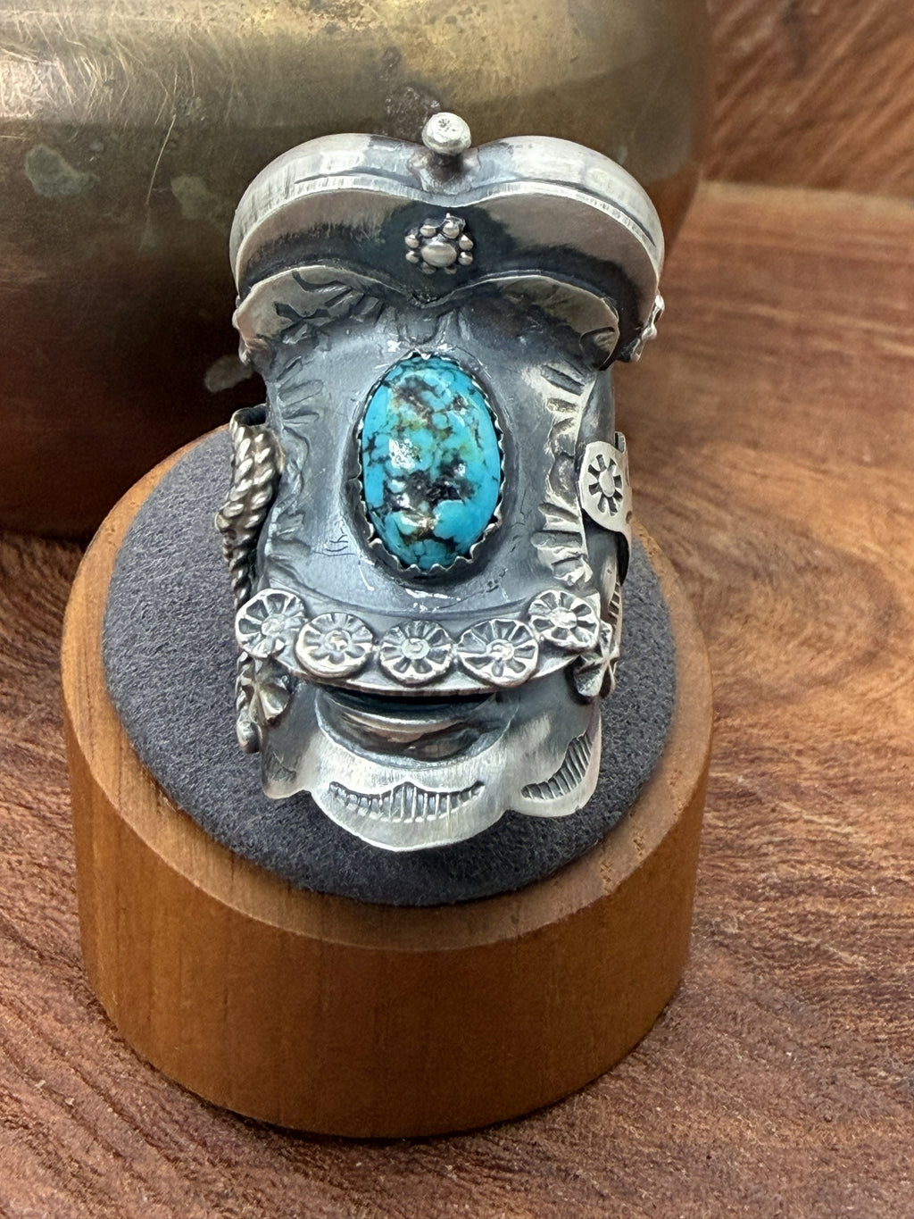 *Native American Made*  Navajo Tim Yazzie:  Saddle Ring