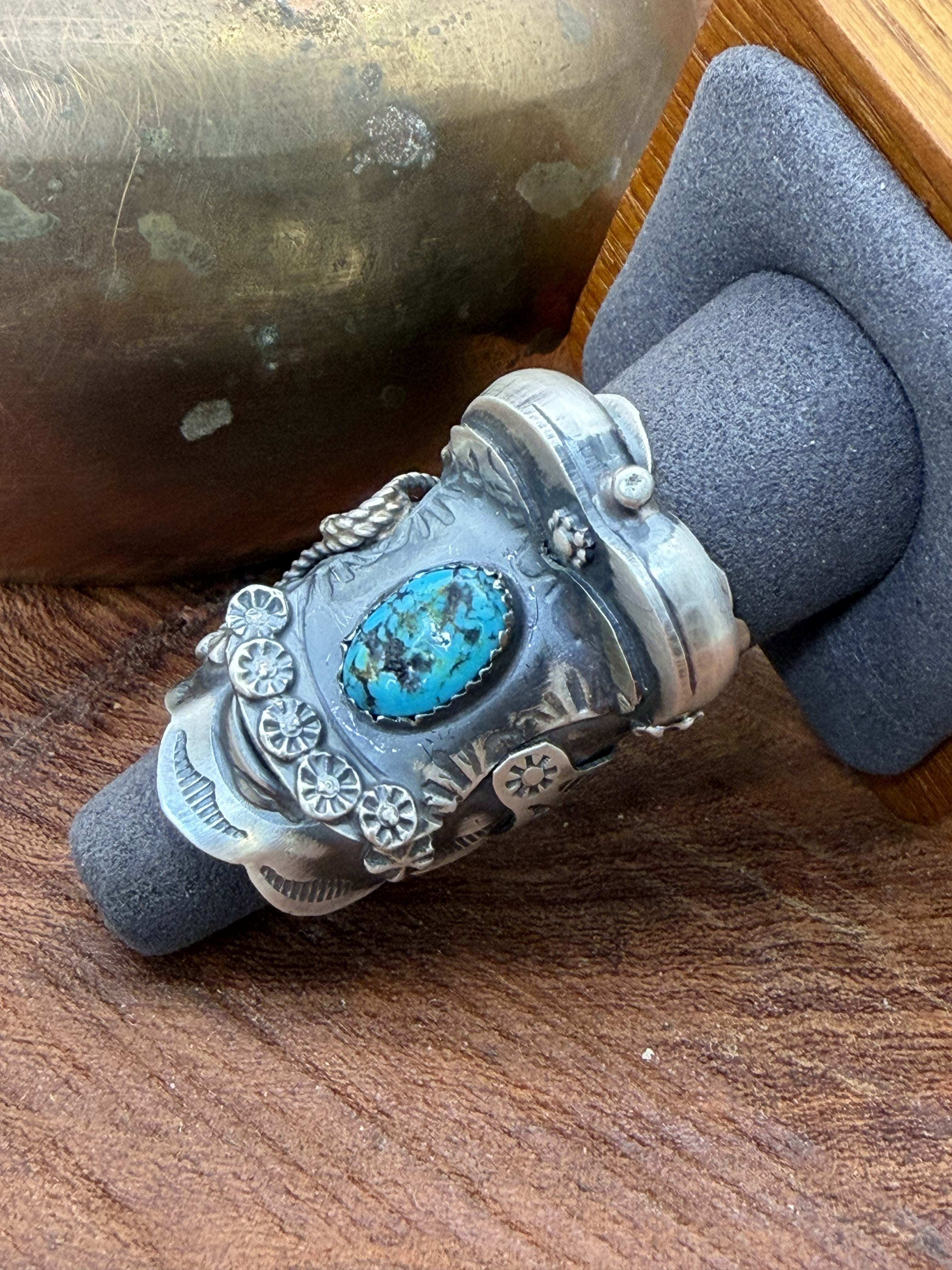 *Native American Made*  Navajo Tim Yazzie:  Saddle Ring