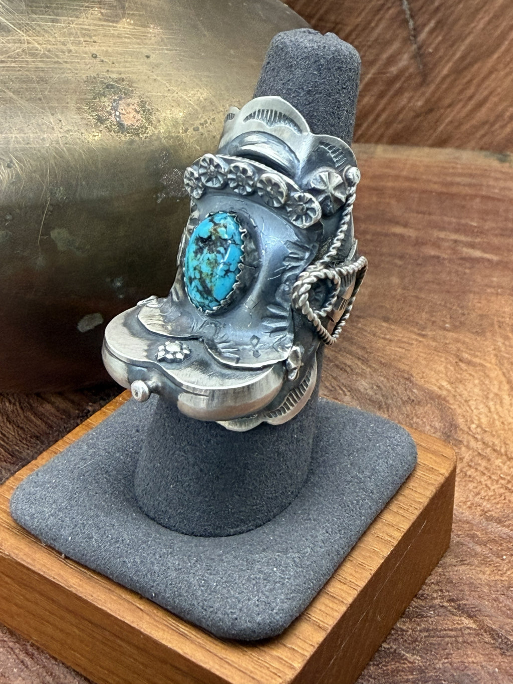 *Native American Made*  Navajo Tim Yazzie:  Saddle Ring