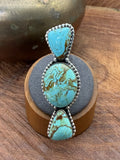 *Native American Made*  Navajo Suzanna Johnson:  3 Royston Stone Crawler Ring