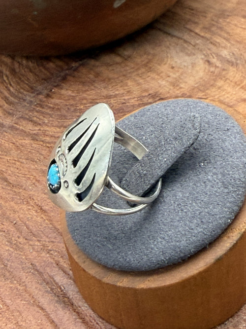 *Native American Made*  Navajo Brenda Boyd:  Bear Claw Ring