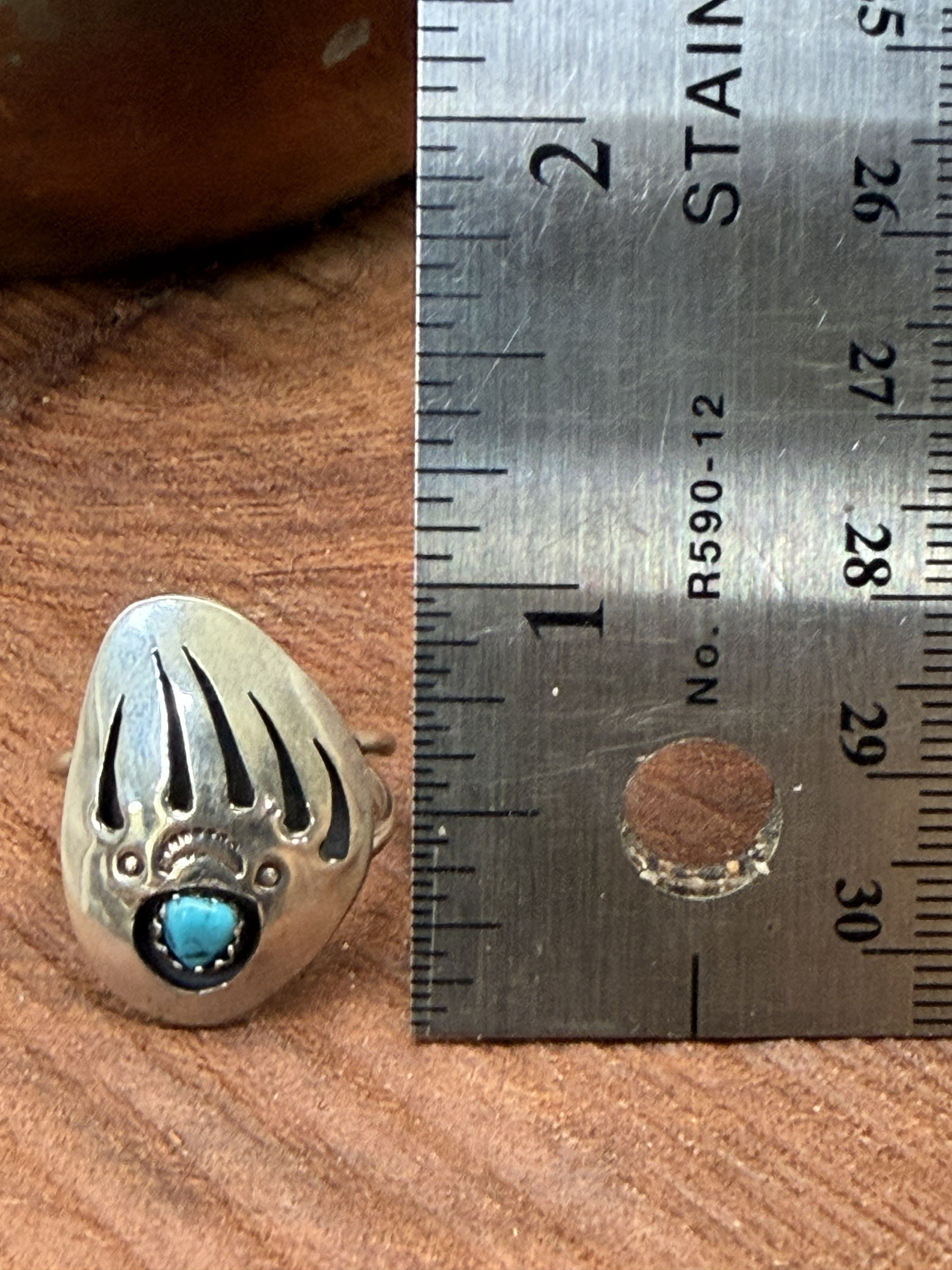 *Native American Made*  Navajo Brenda Boyd:  Bear Claw Ring