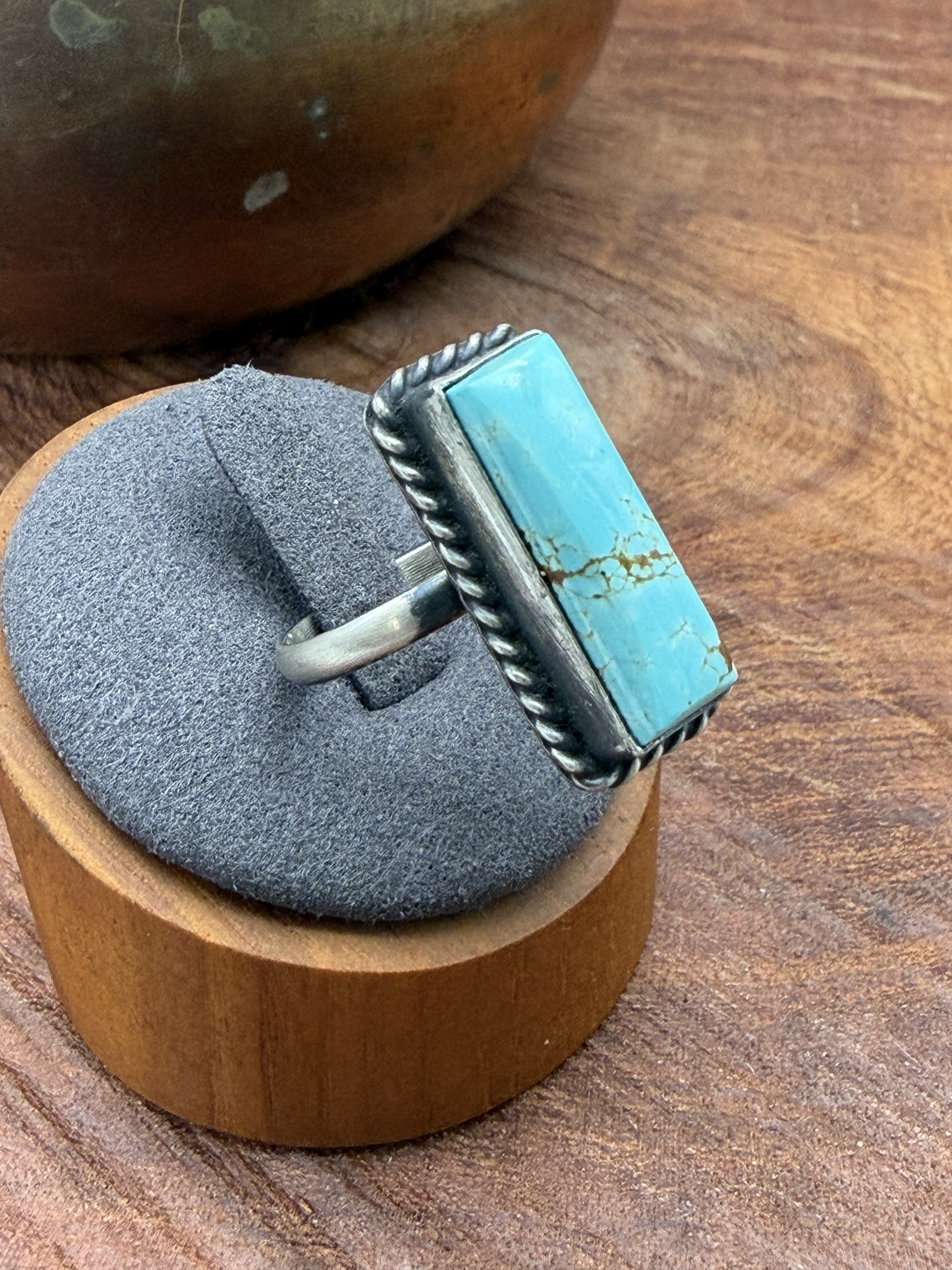 *Native American Made* Navajo Johnny Dixon:  Mine #8 Bar Ring