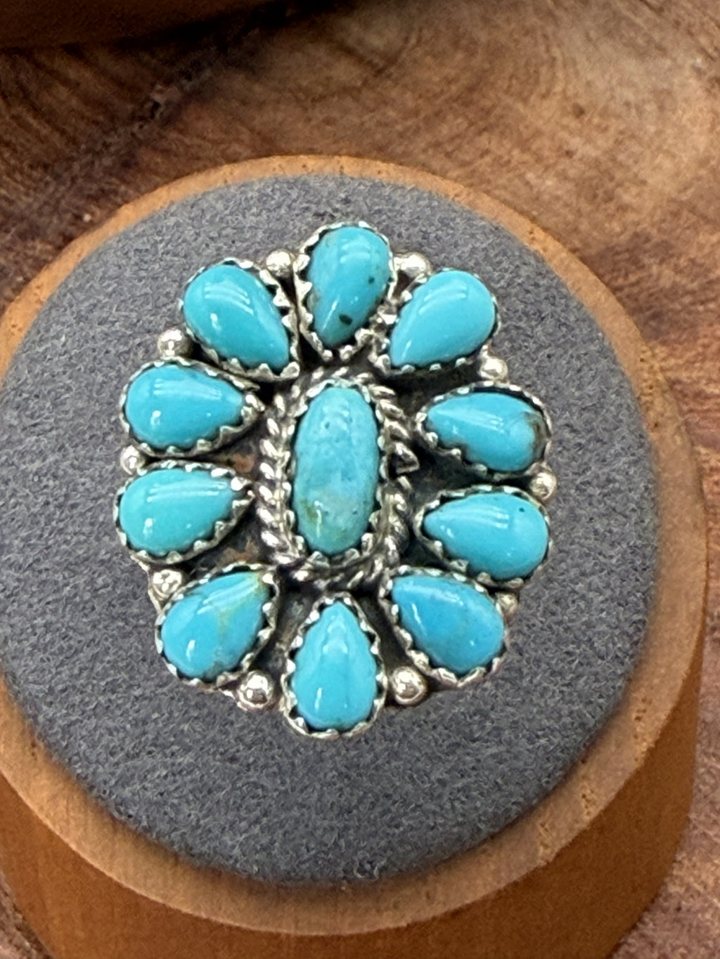 *Native American Made* Navajo Melissa Anderson:  Small Round Cluster Ring