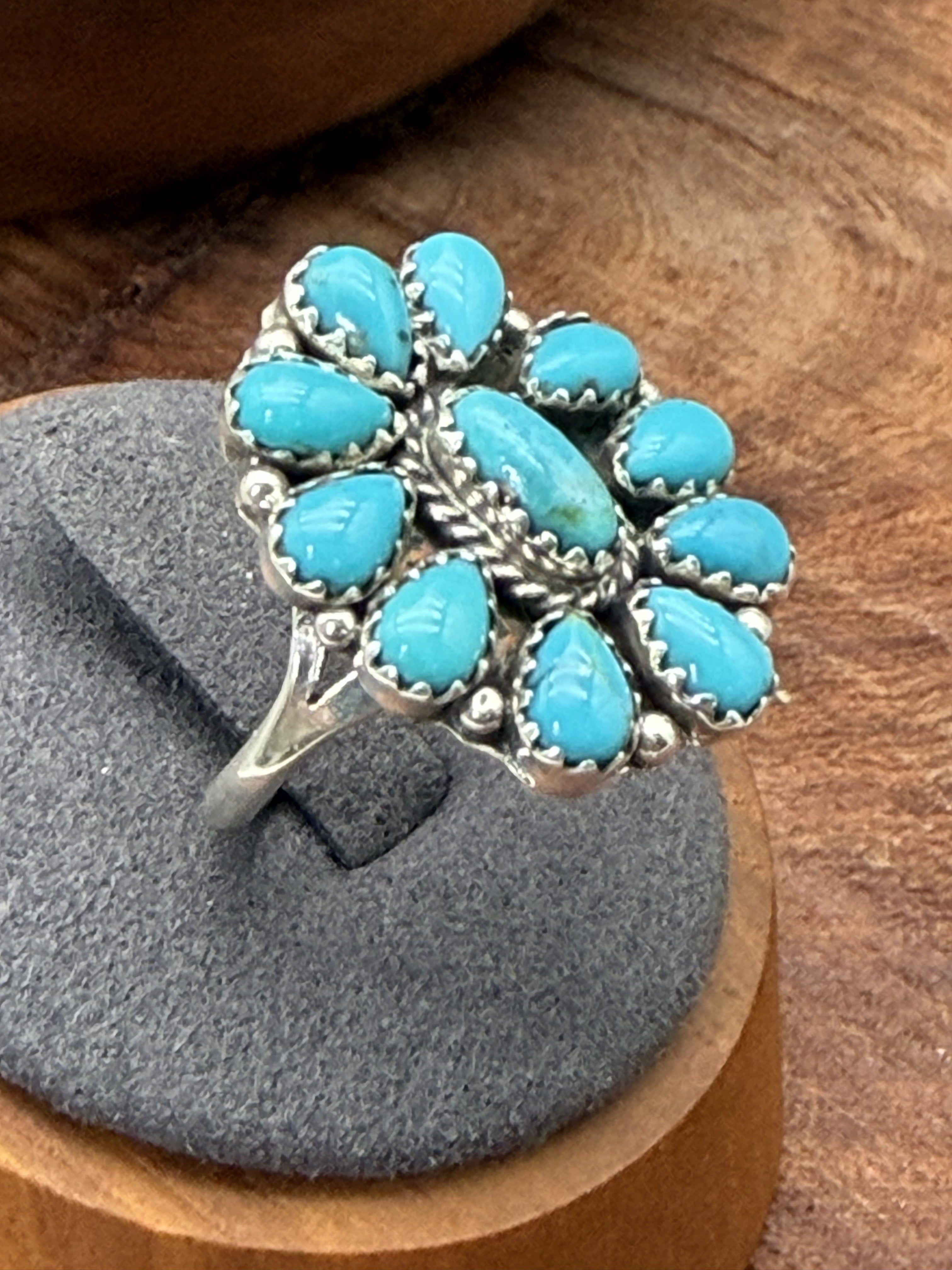 *Native American Made* Navajo Melissa Anderson:  Small Round Cluster Ring