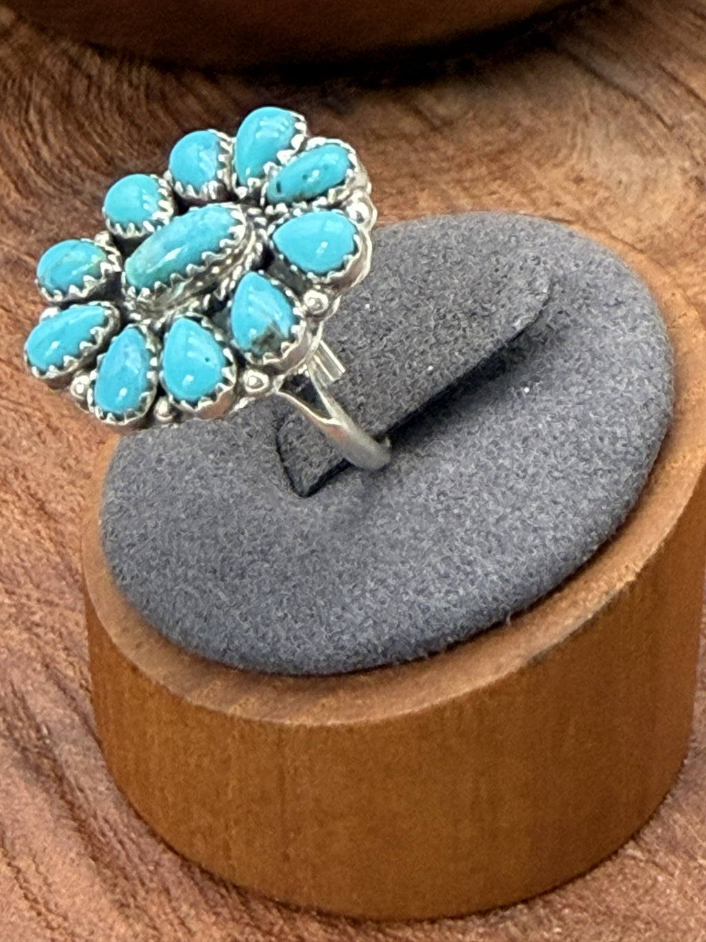 *Native American Made* Navajo Melissa Anderson:  Small Round Cluster Ring
