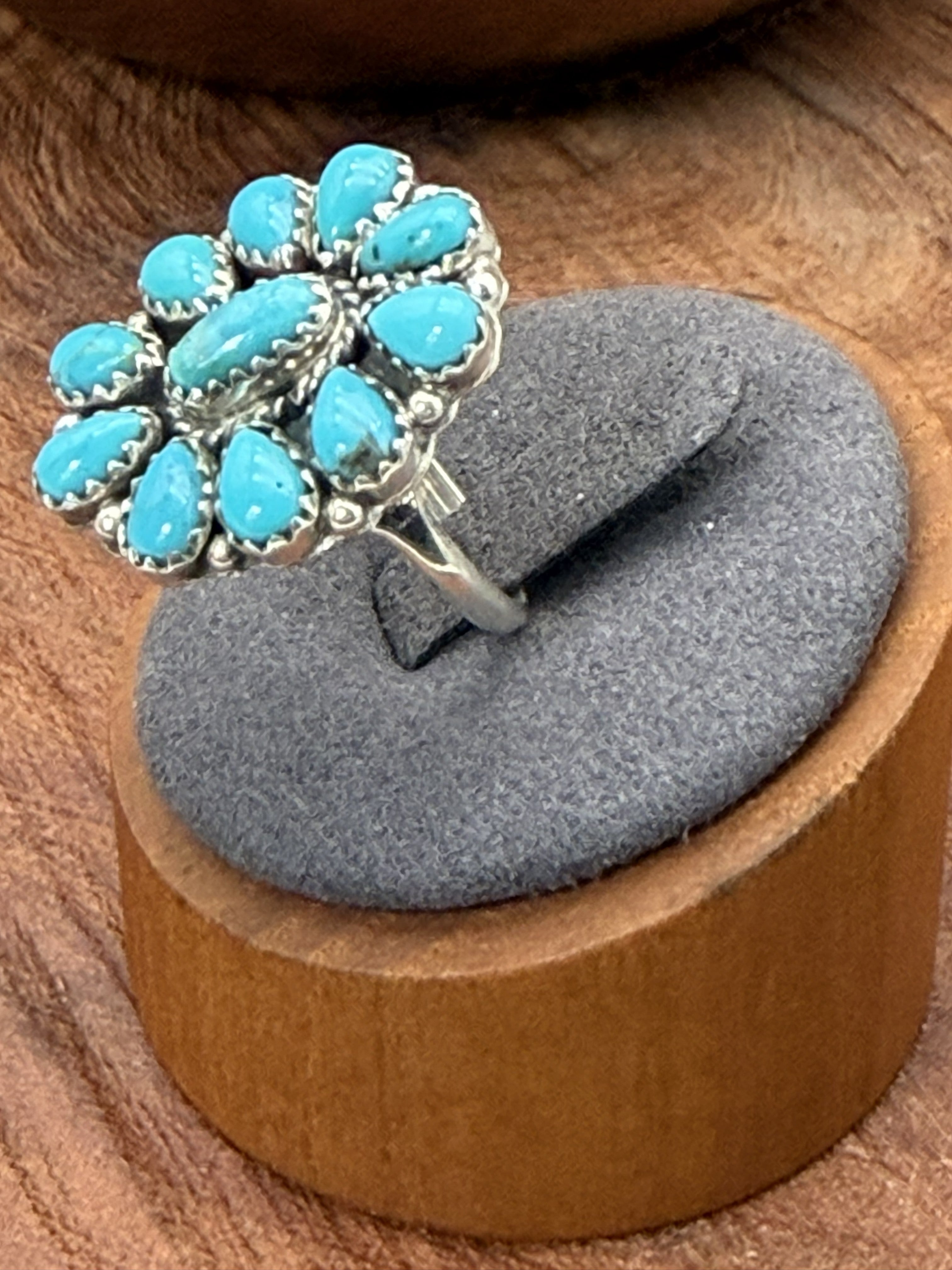 *Native American Made* Navajo Melissa Anderson:  Small Round Cluster Ring
