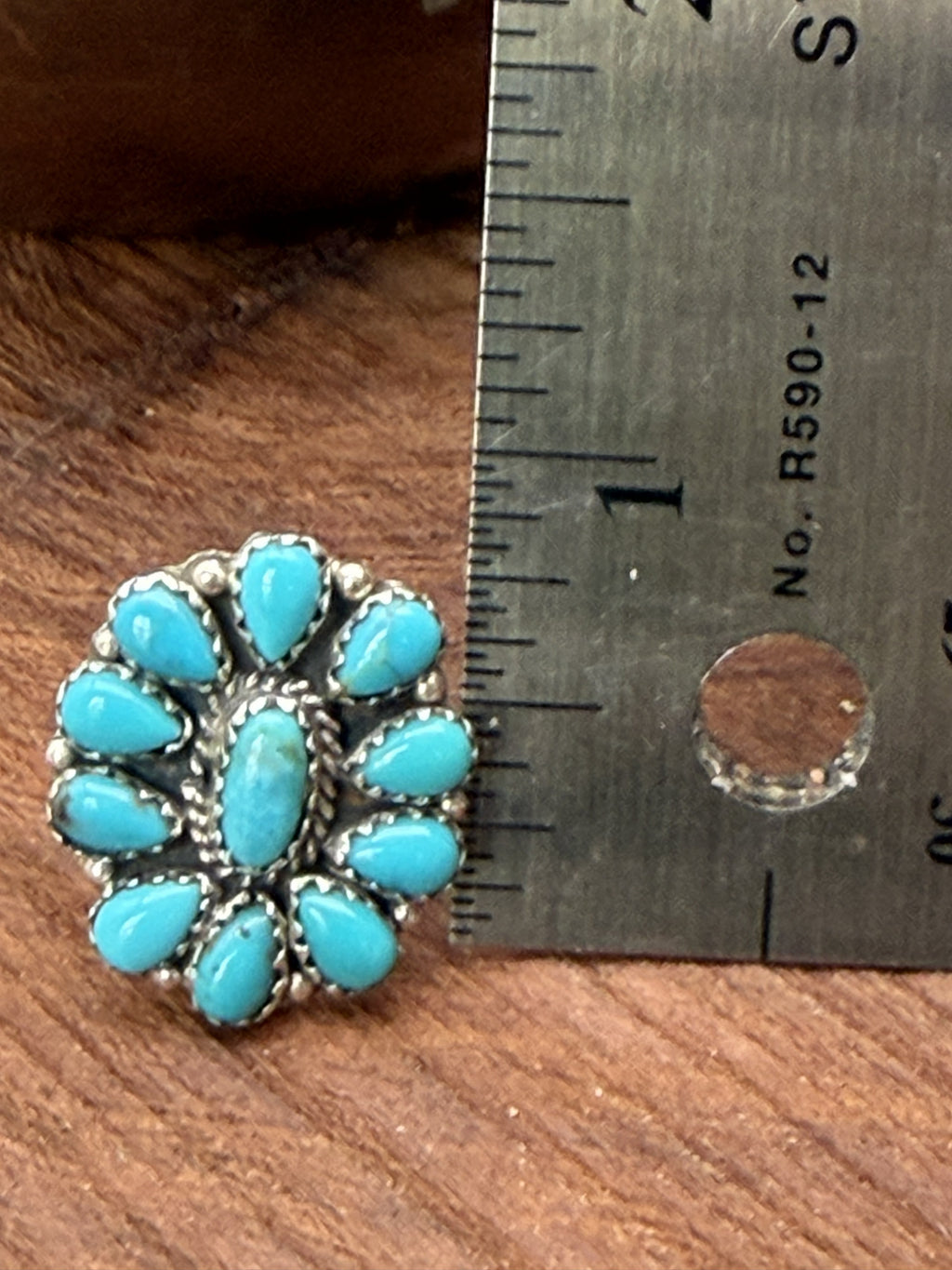 *Native American Made* Navajo Melissa Anderson:  Small Round Cluster Ring