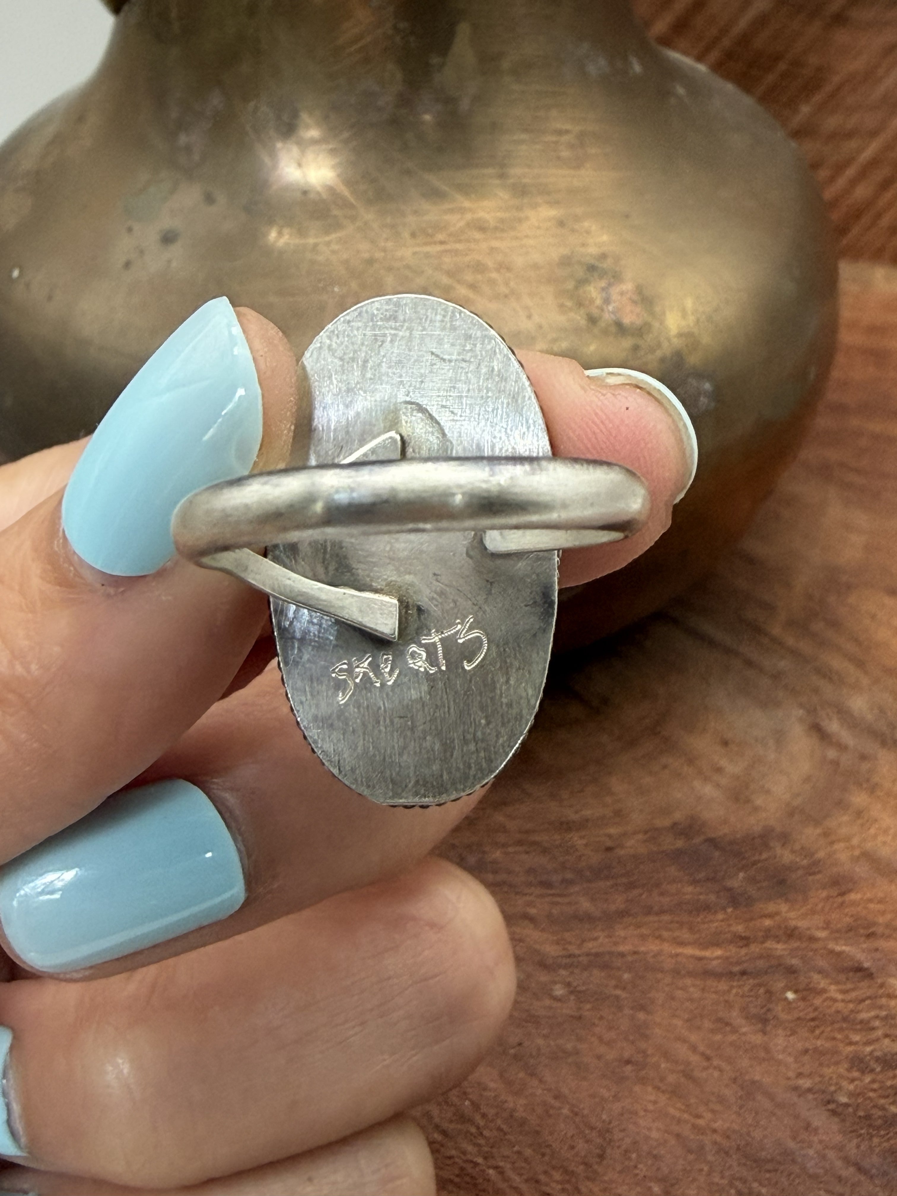*Native American Made*  Navajo Scott Skeets:  Kingman Oval Ring