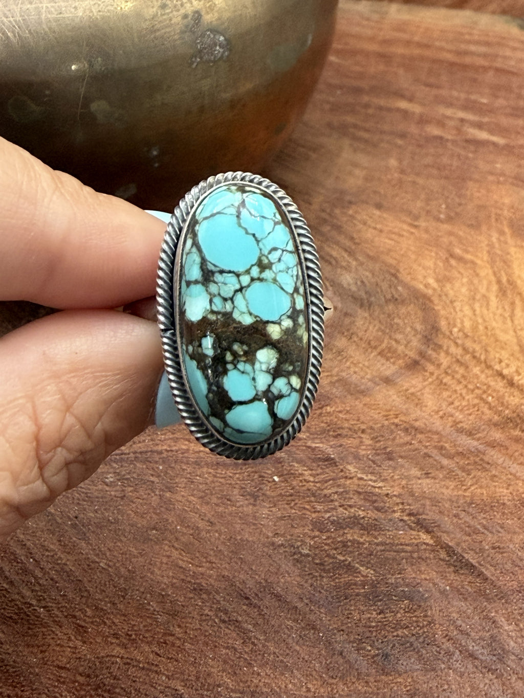 *Native American Made*  Navajo Scott Skeets:  Kingman Oval Ring
