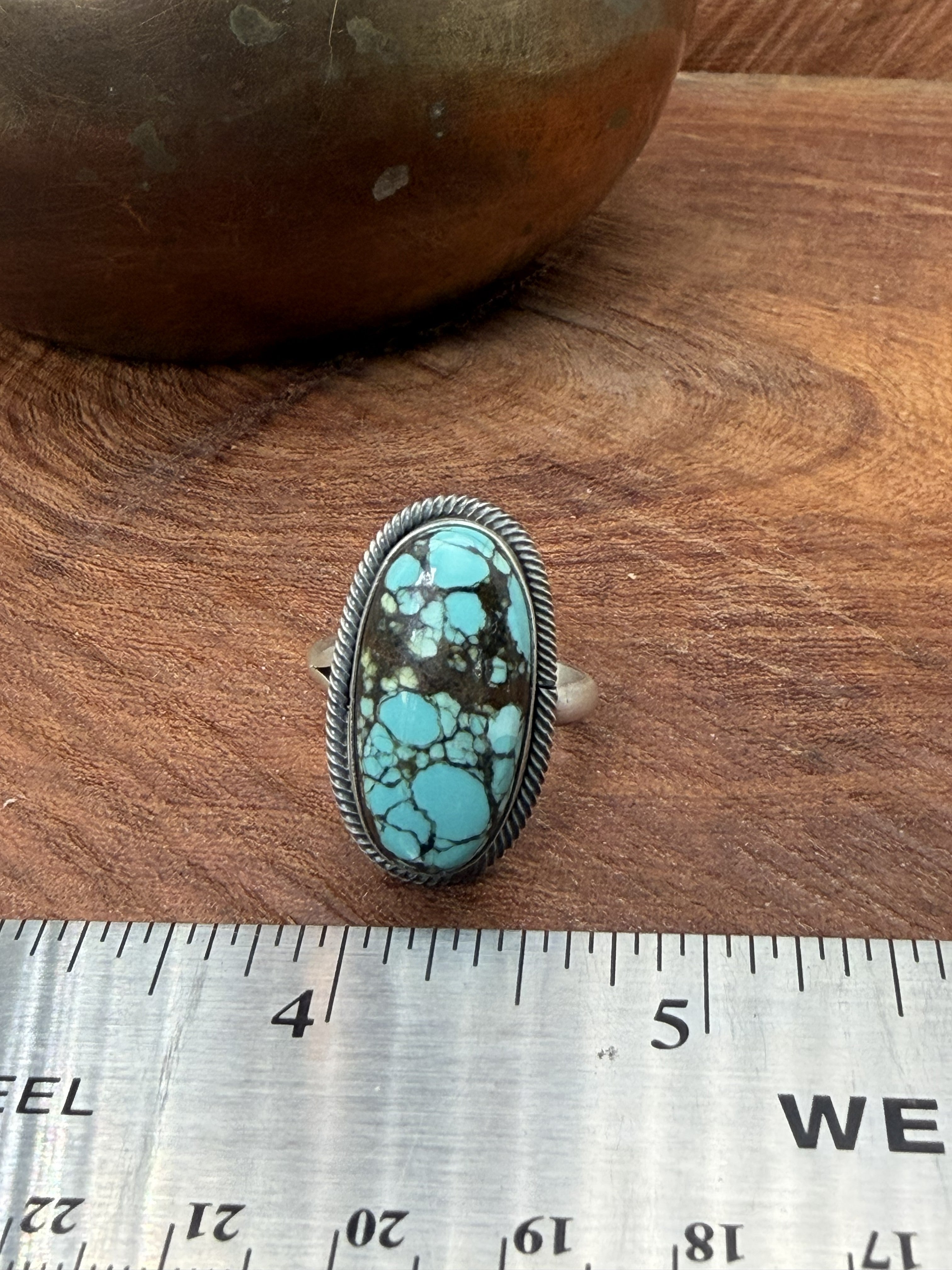 *Native American Made*  Navajo Scott Skeets:  Kingman Oval Ring