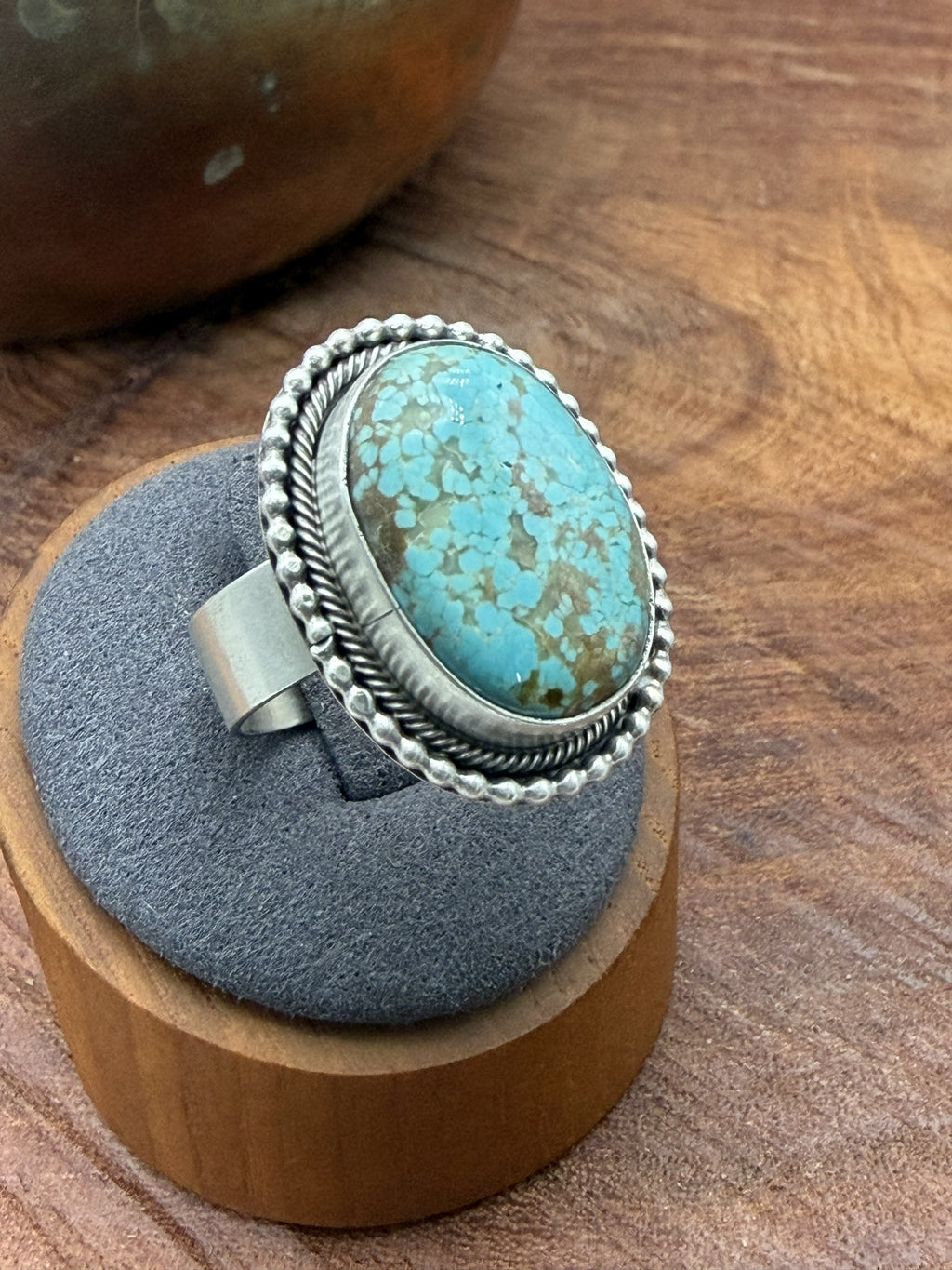 *Native American Made* Navajo Scott Skeets:  Oval Kingman Ring