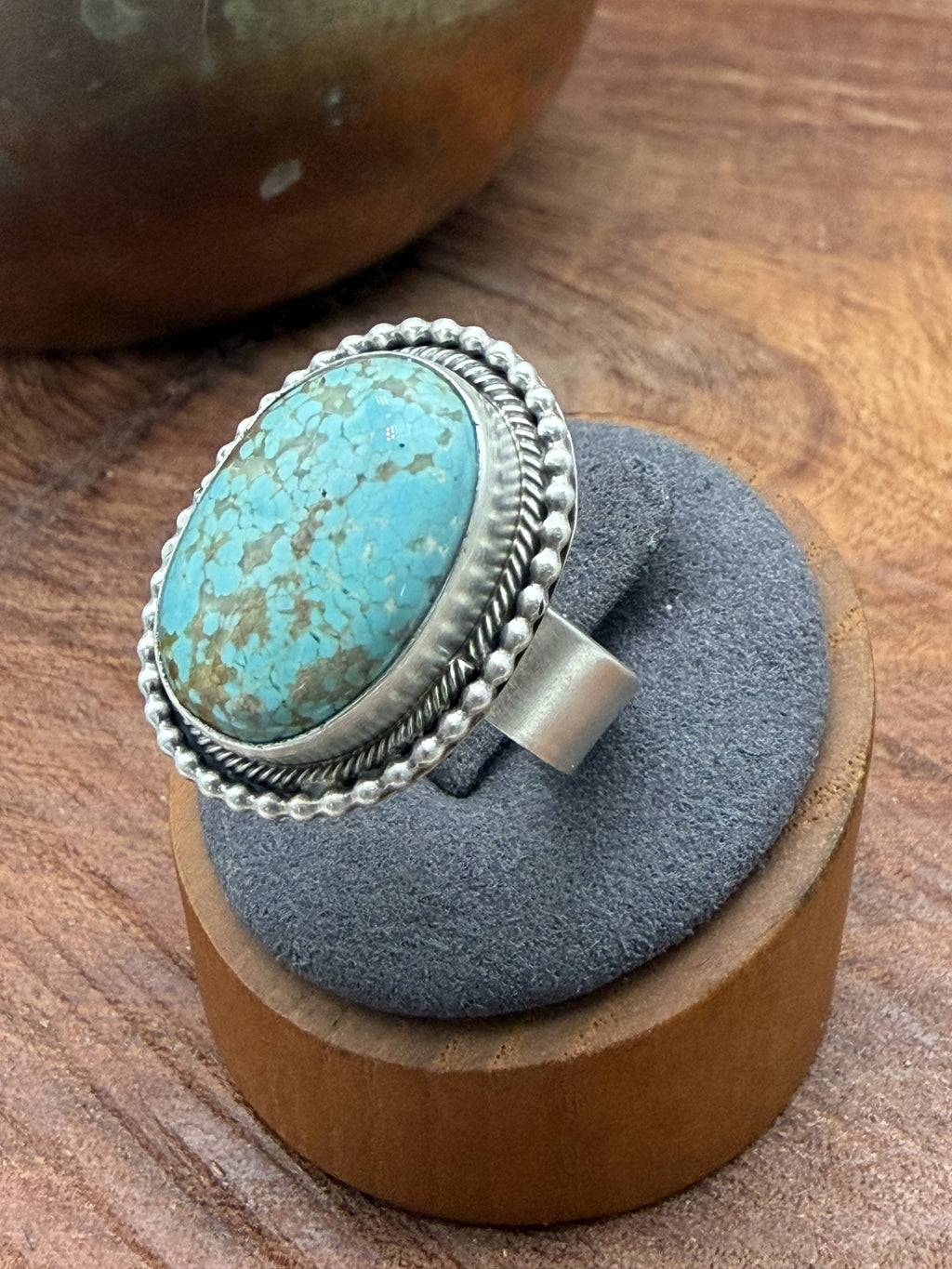 *Native American Made* Navajo Scott Skeets:  Oval Kingman Ring
