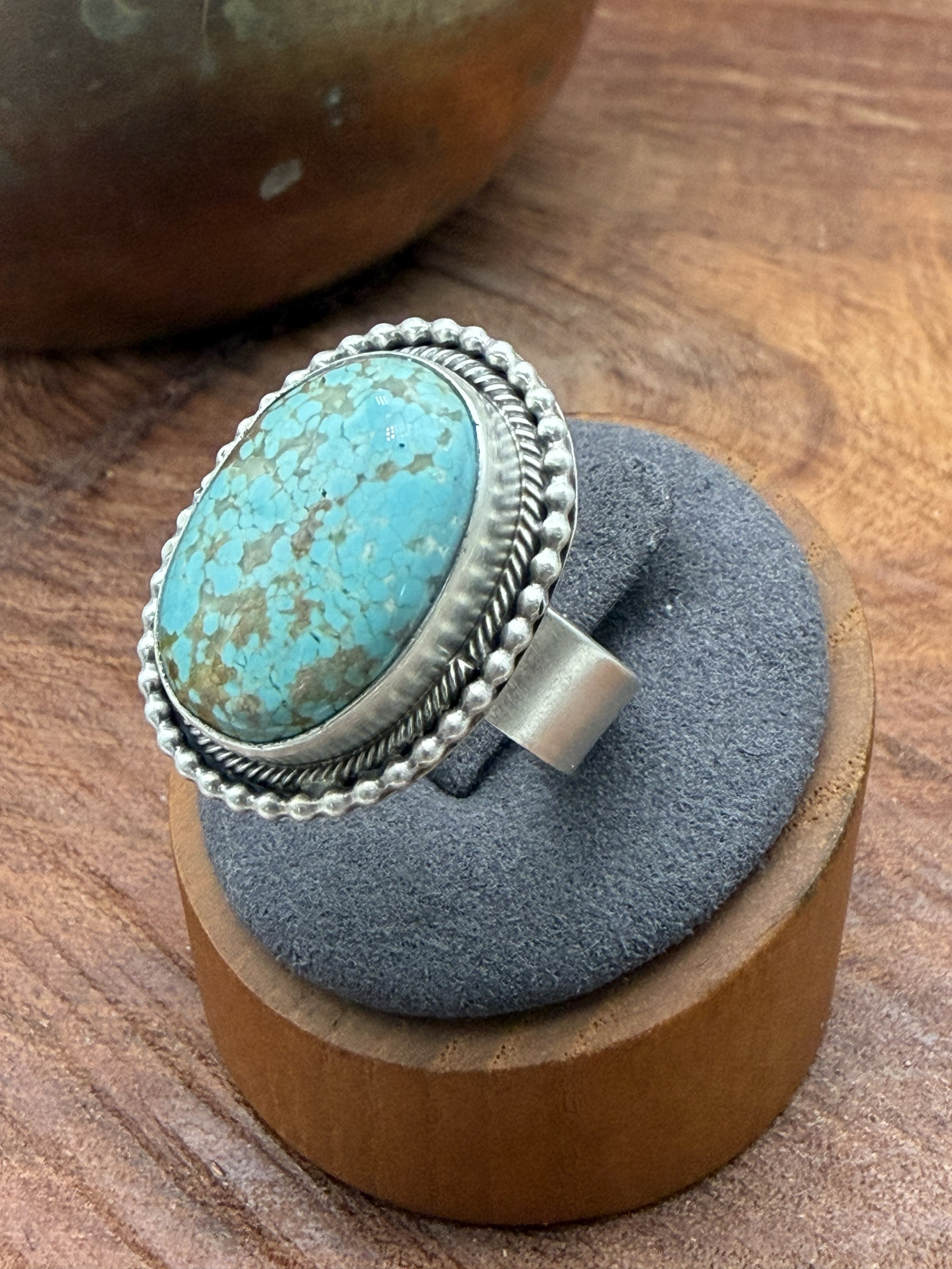 *Native American Made* Navajo Scott Skeets:  Oval Kingman Ring