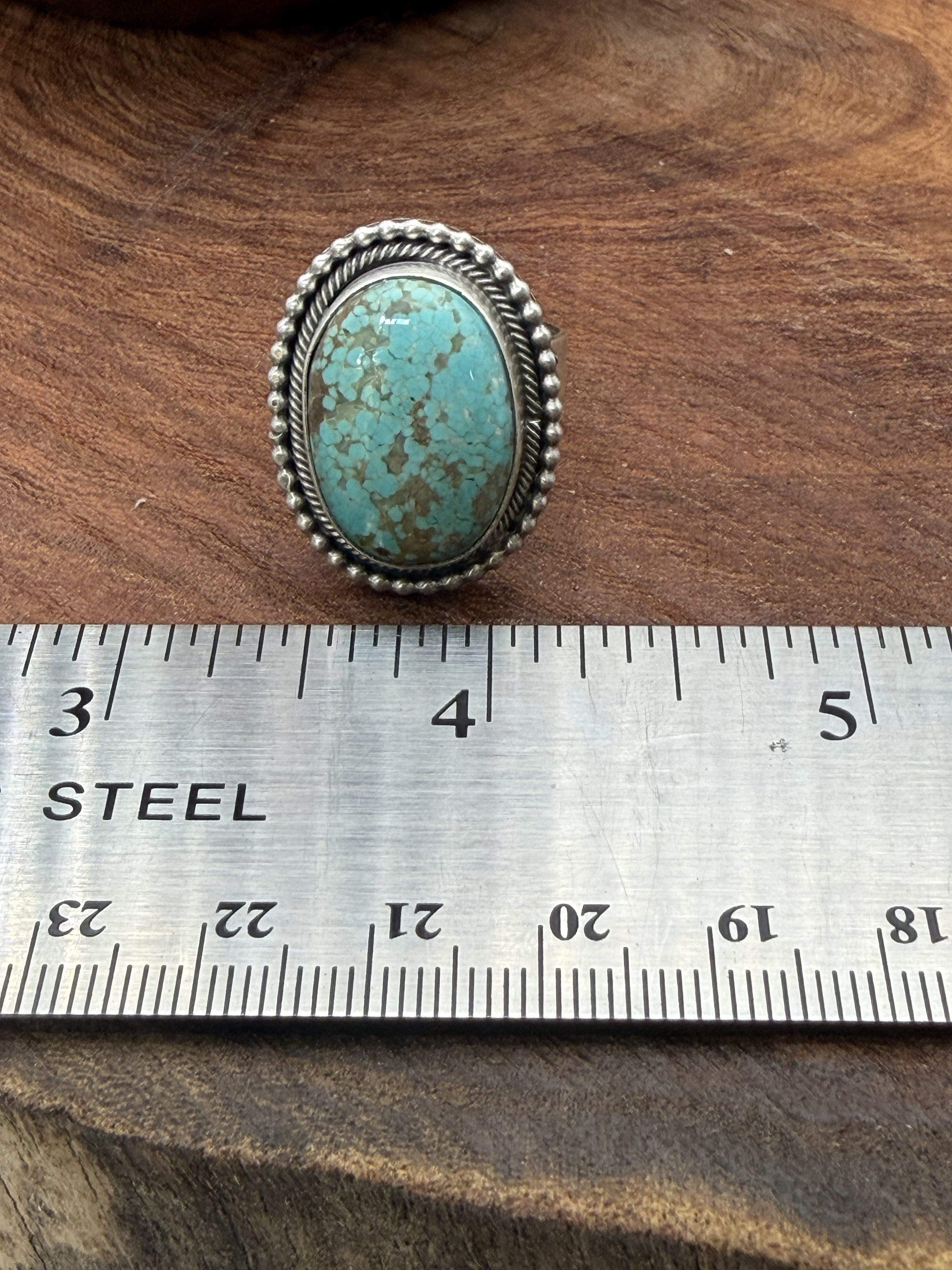 *Native American Made* Navajo Scott Skeets:  Oval Kingman Ring