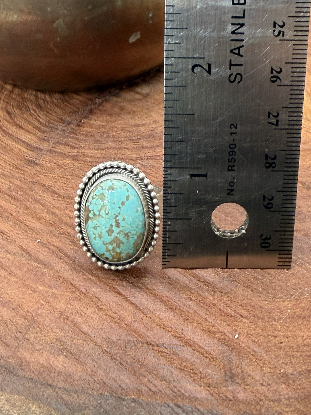 *Native American Made* Navajo Scott Skeets:  Oval Kingman Ring