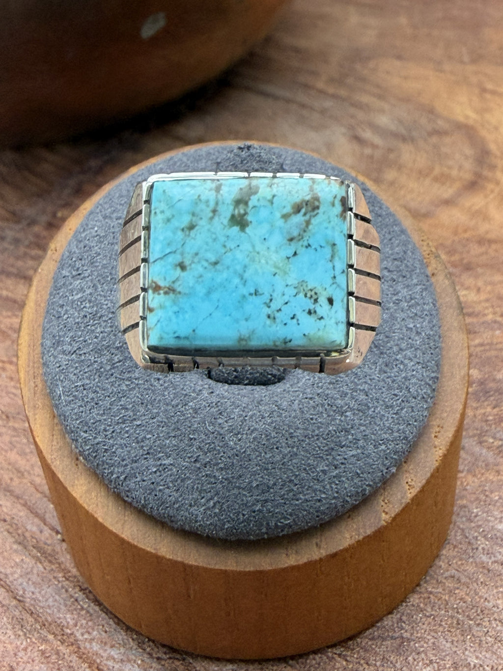 *Native American Made*  Navajo Trevor Jack:  Square Ring for Men (Unisex)