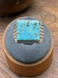 *Native American Made*  Navajo Trevor Jack:  Square Ring for Men (Unisex)