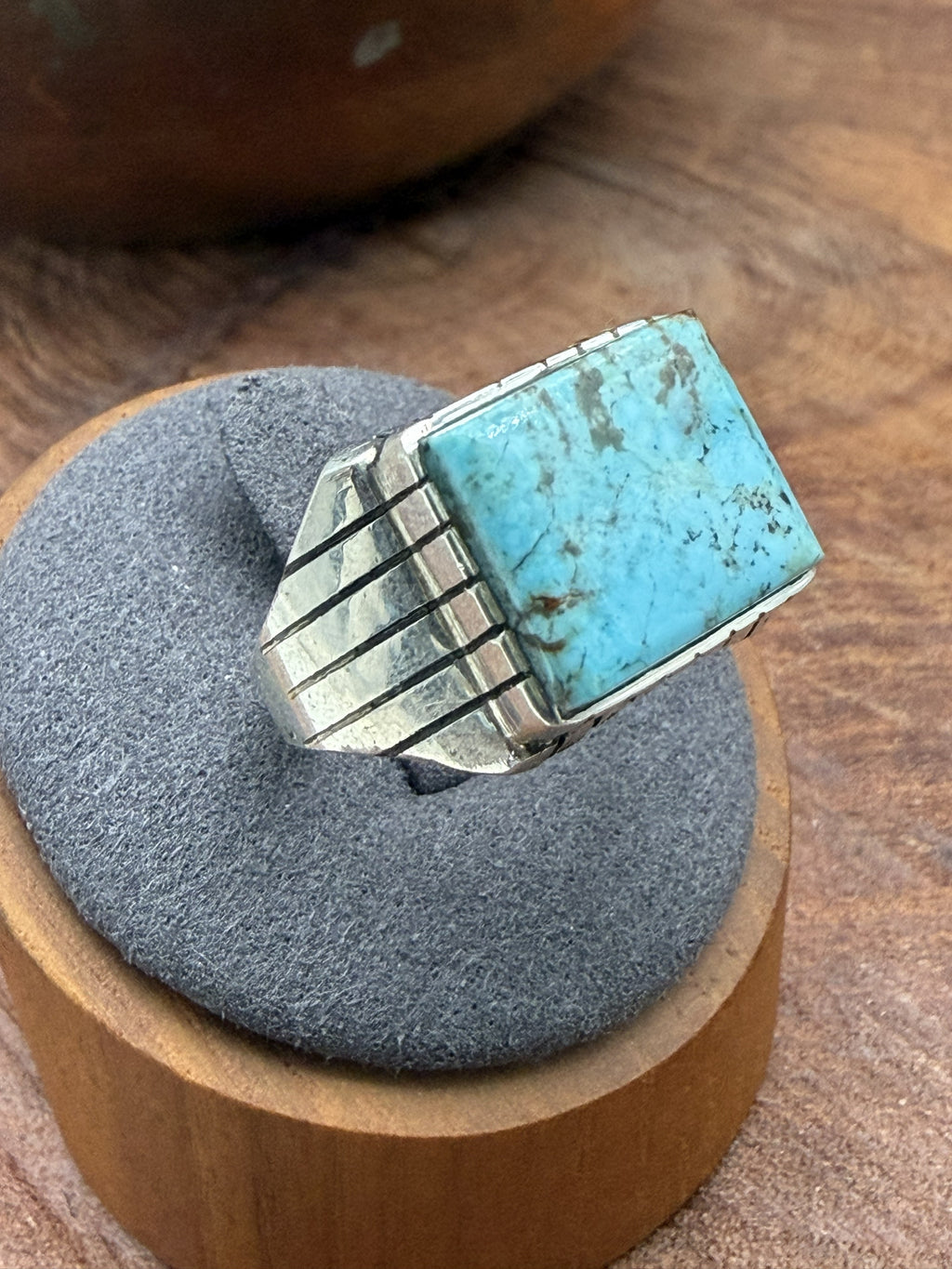 *Native American Made*  Navajo Trevor Jack:  Square Ring for Men (Unisex)