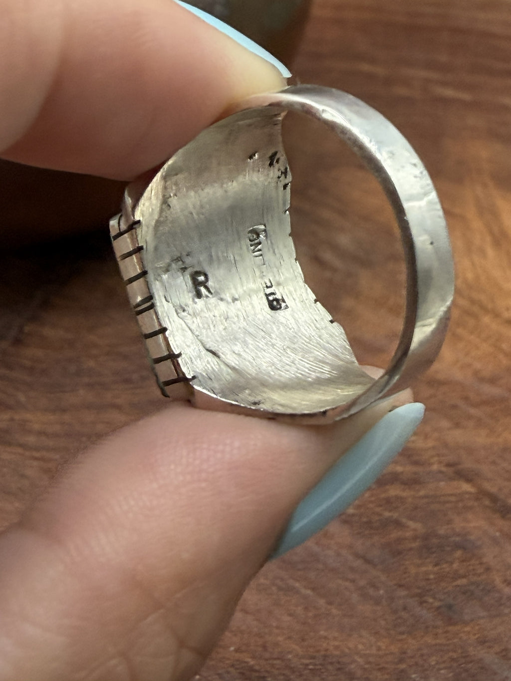 *Native American Made*  Navajo Trevor Jack:  Square Ring for Men (Unisex)
