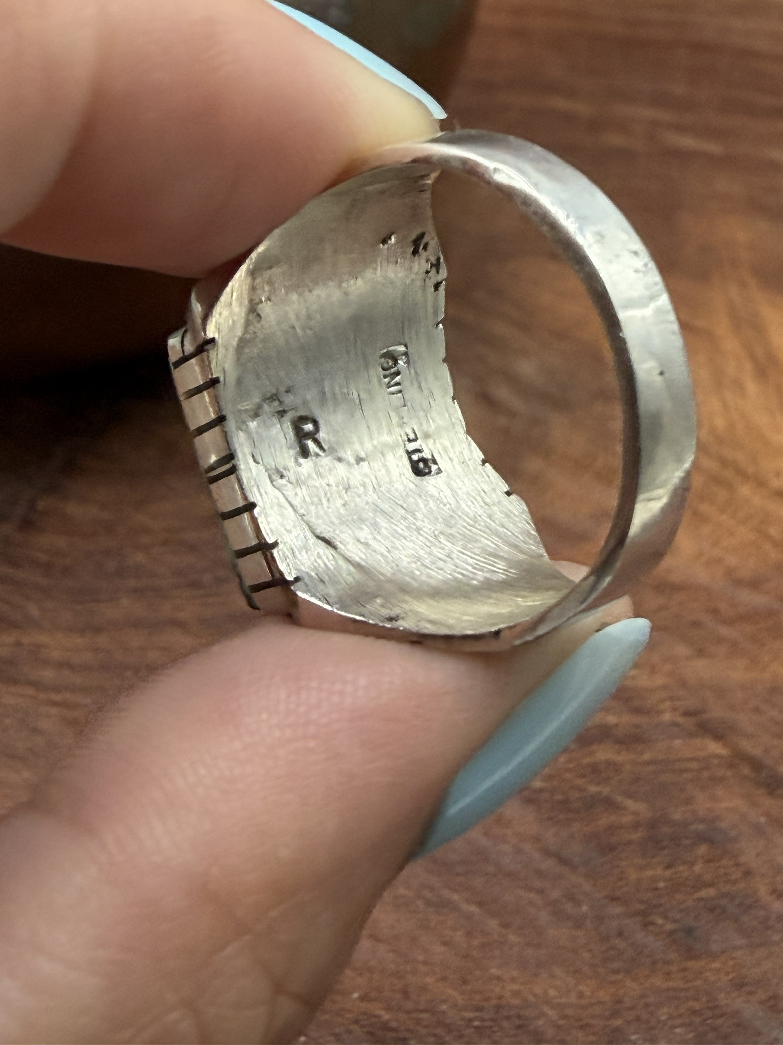 *Native American Made*  Navajo Trevor Jack:  Square Ring for Men (Unisex)