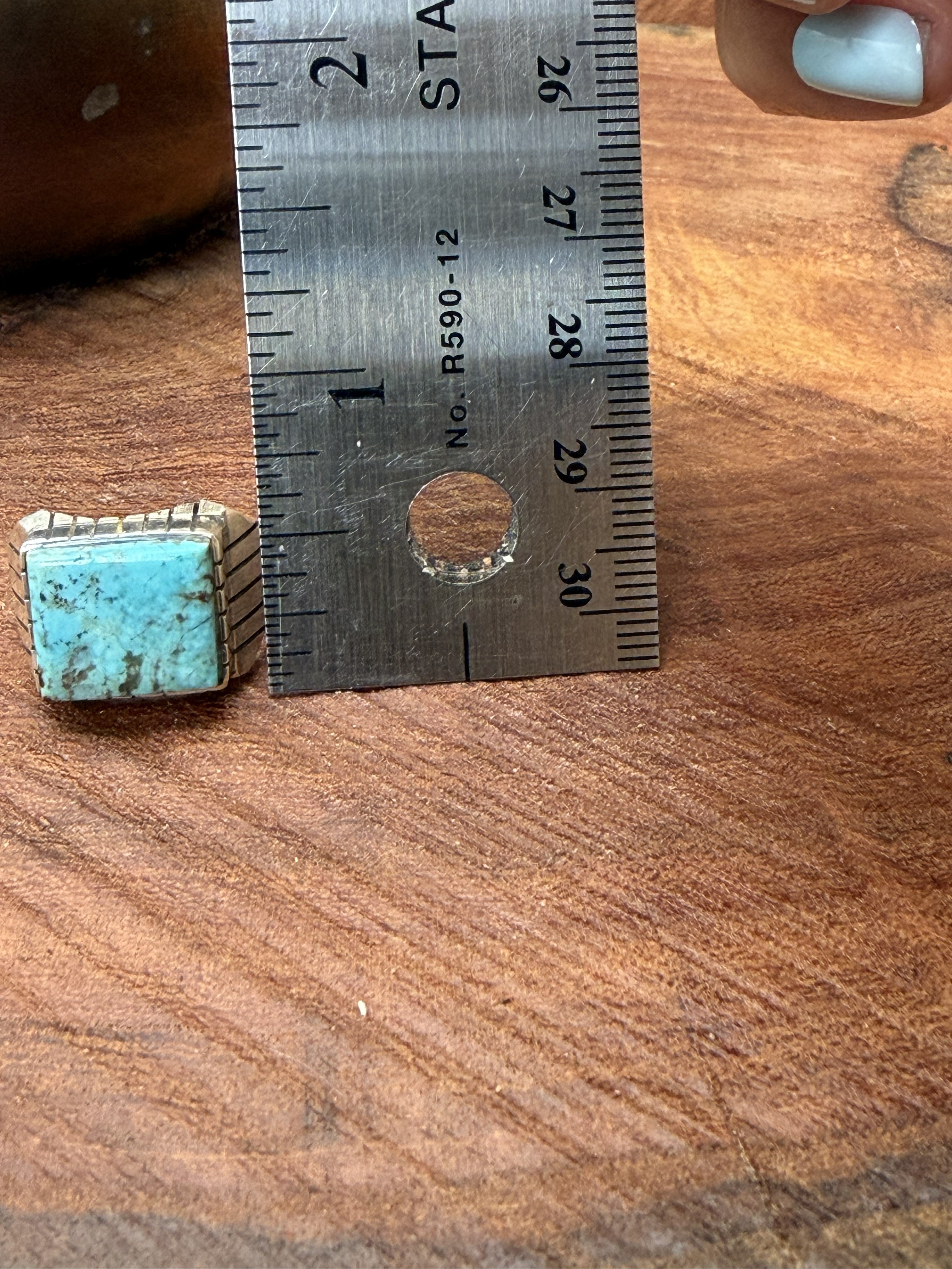*Native American Made*  Navajo Trevor Jack:  Square Ring for Men (Unisex)