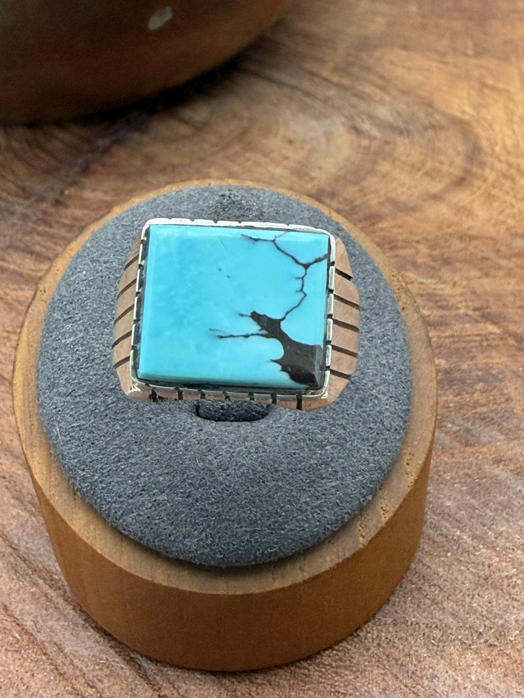 *Native American Made*  Navajo Trevor Jack:  Square Ring for Men (Unisex)