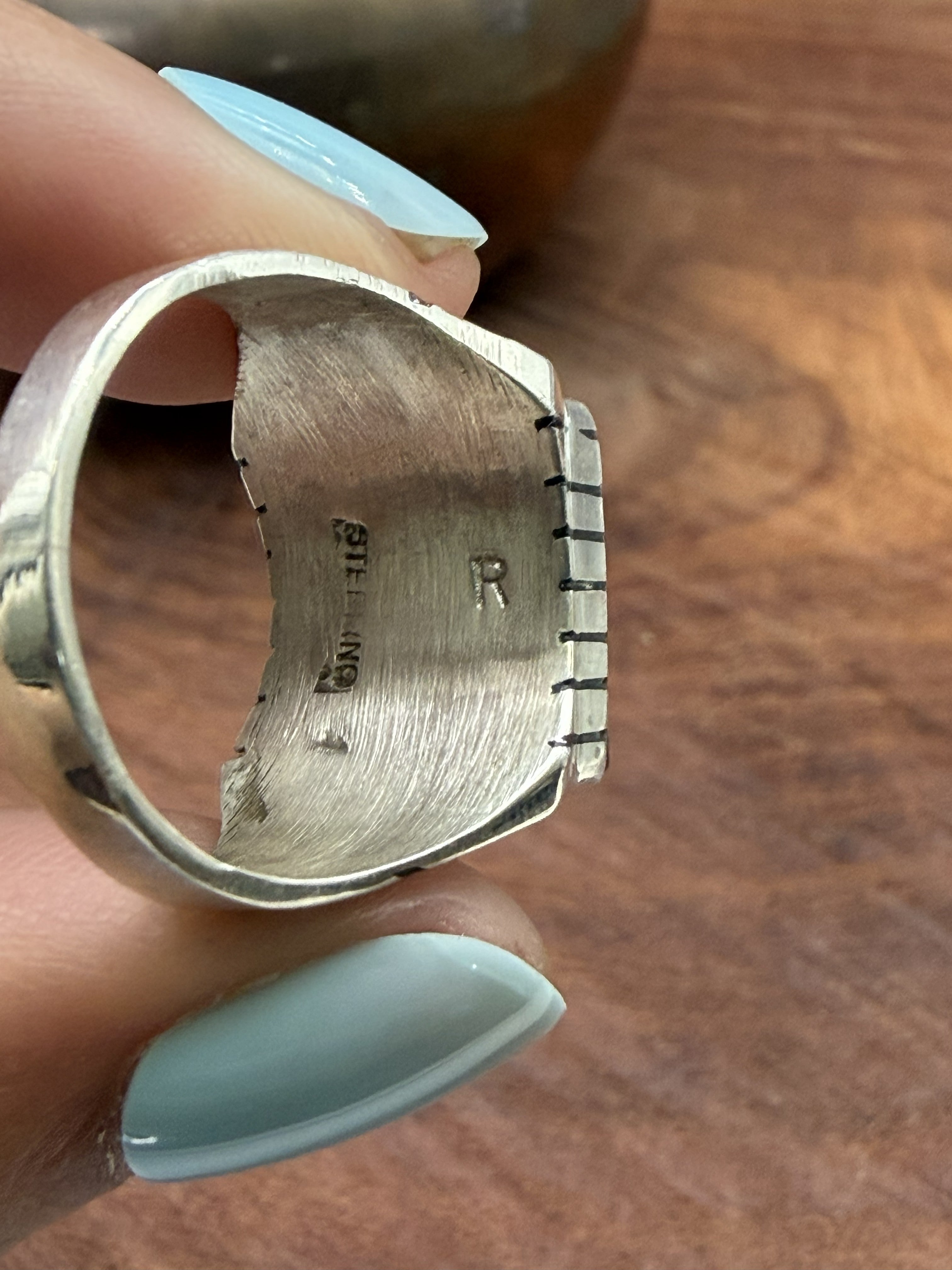 *Native American Made*  Navajo Trevor Jack:  Square Ring for Men (Unisex)