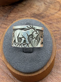*Native American Made* Navajo Loyd Becenti:  Storytelling Ring