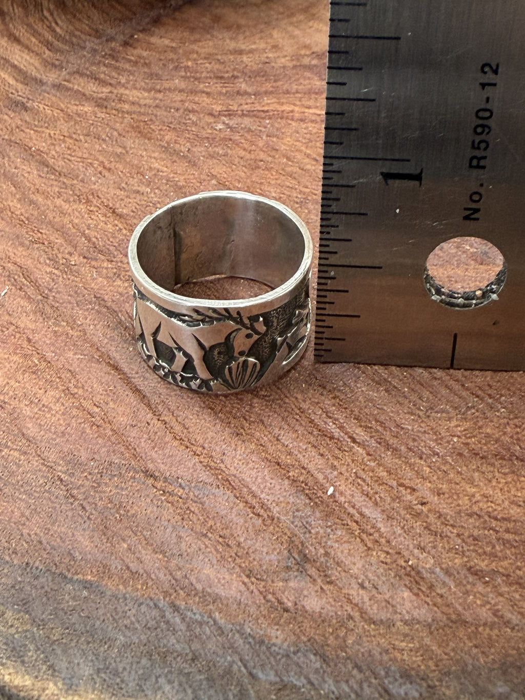 *Native American Made* Navajo Loyd Becenti:  Storytelling Ring
