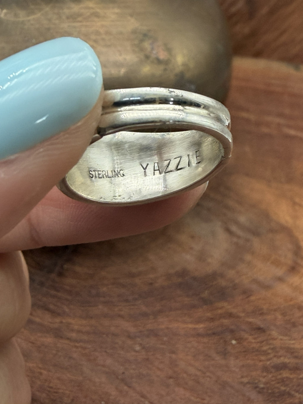 *Native American Made*  Navajo Edison Yazzie Multi Inlay Ring
