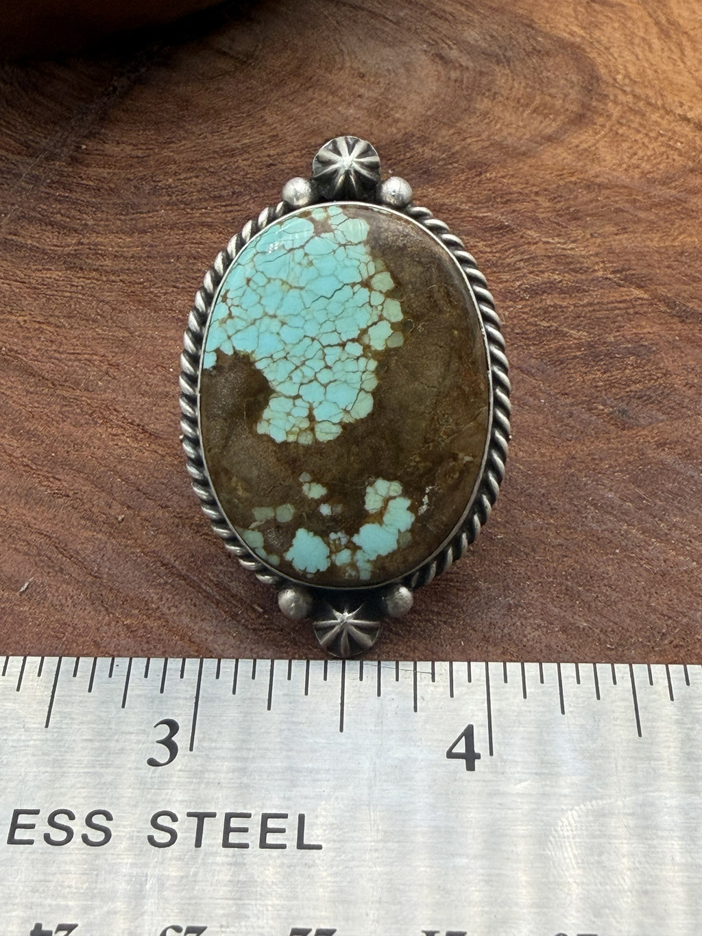 *Native American Made*  Navajo Johnny Dixon Large Mine#8 Oval Ring