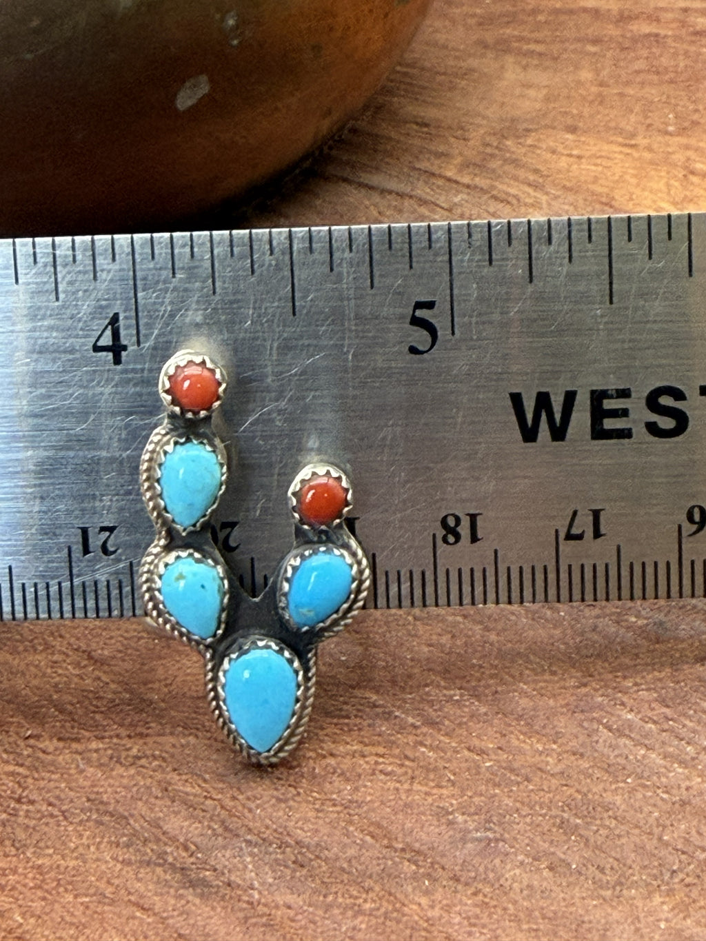 *Native American Made*  Navajo Kree Blanchard:  Cactus Ring