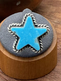 *Native American Made*  Navajo Johnny Dixon:  Kingman Star Ring