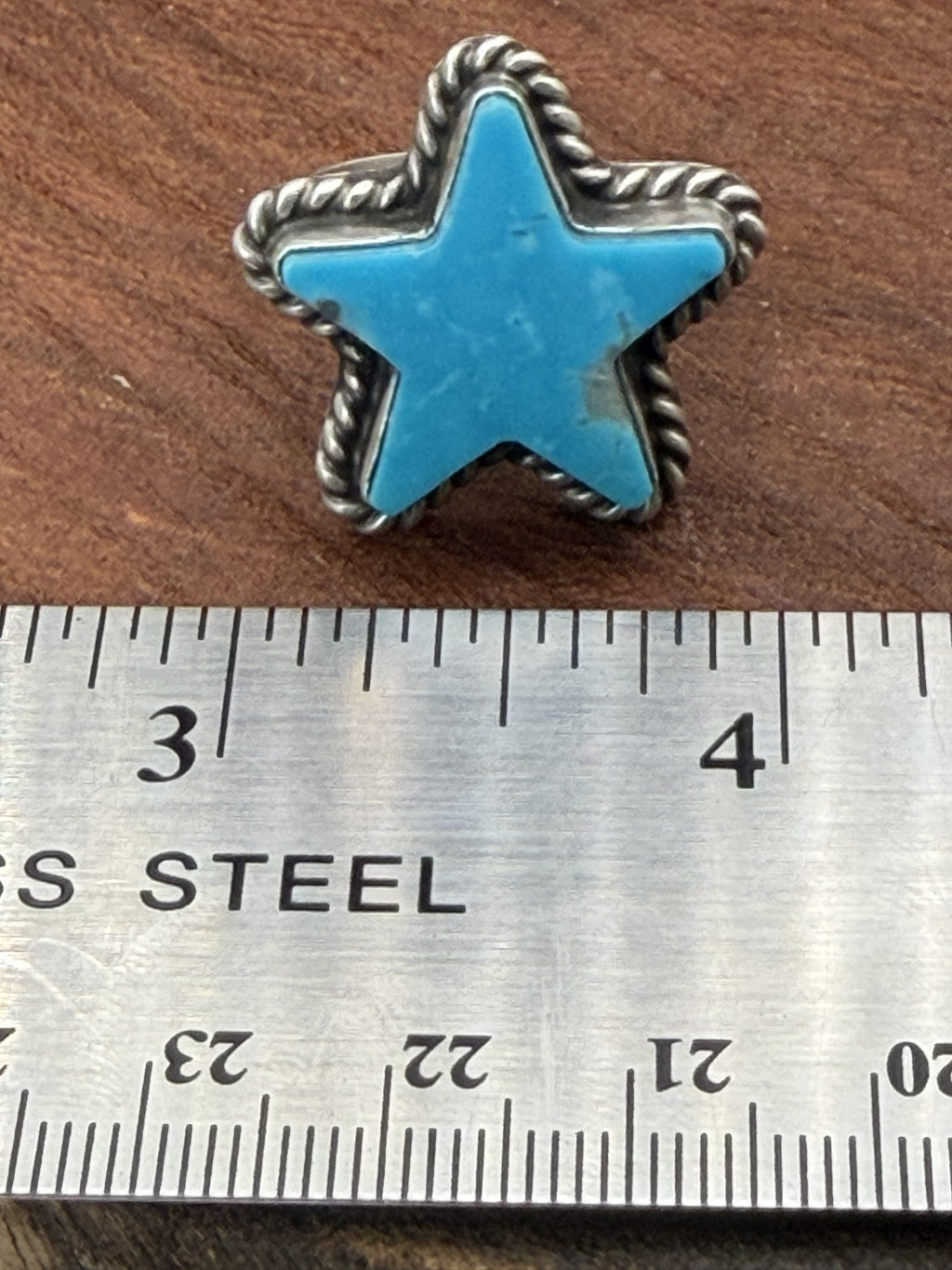 *Native American Made*  Navajo Johnny Dixon:  Kingman Star Ring