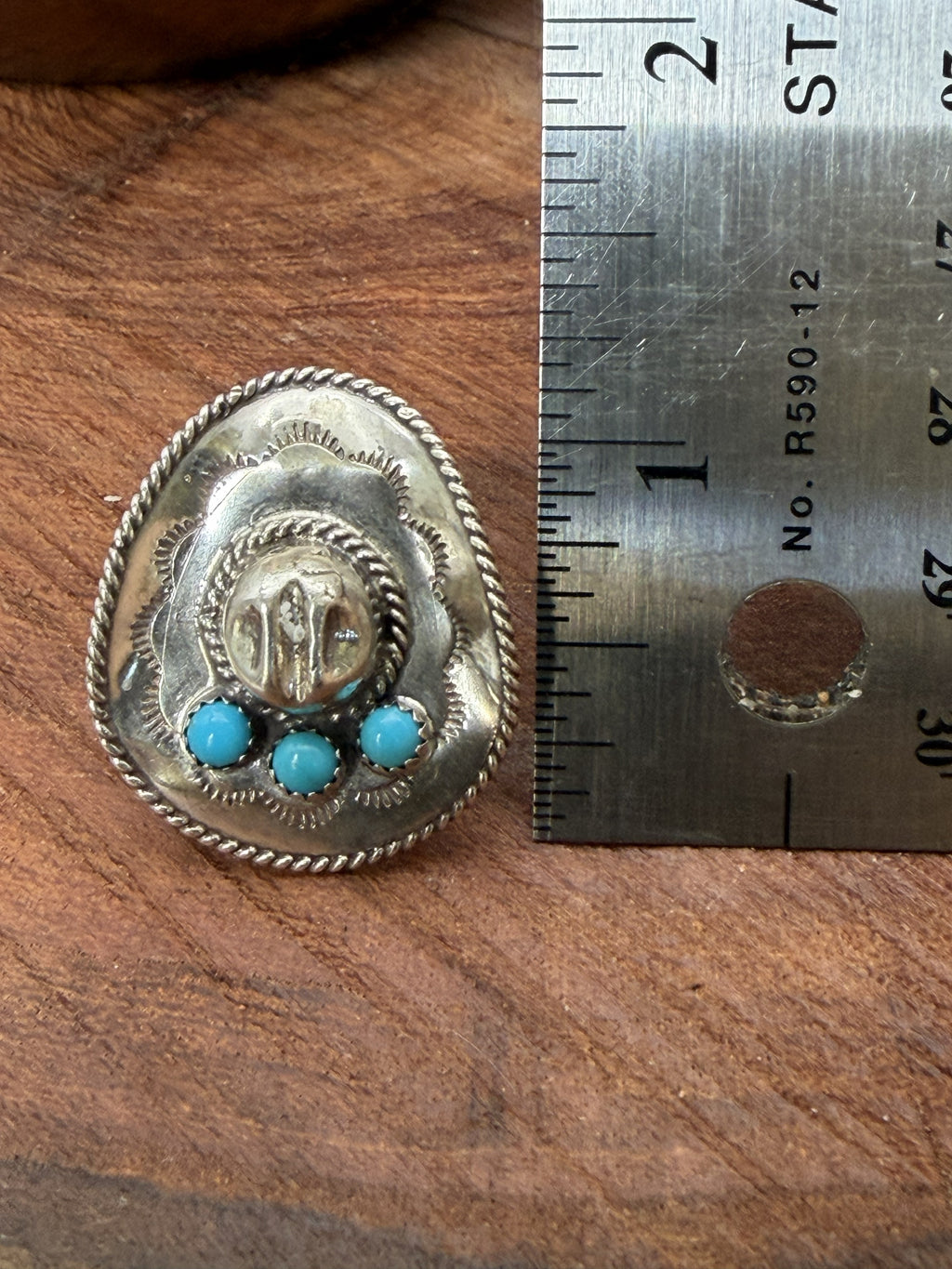 *Native American Made*  Navajo Bobby Platero Cowboy Hat Ring
