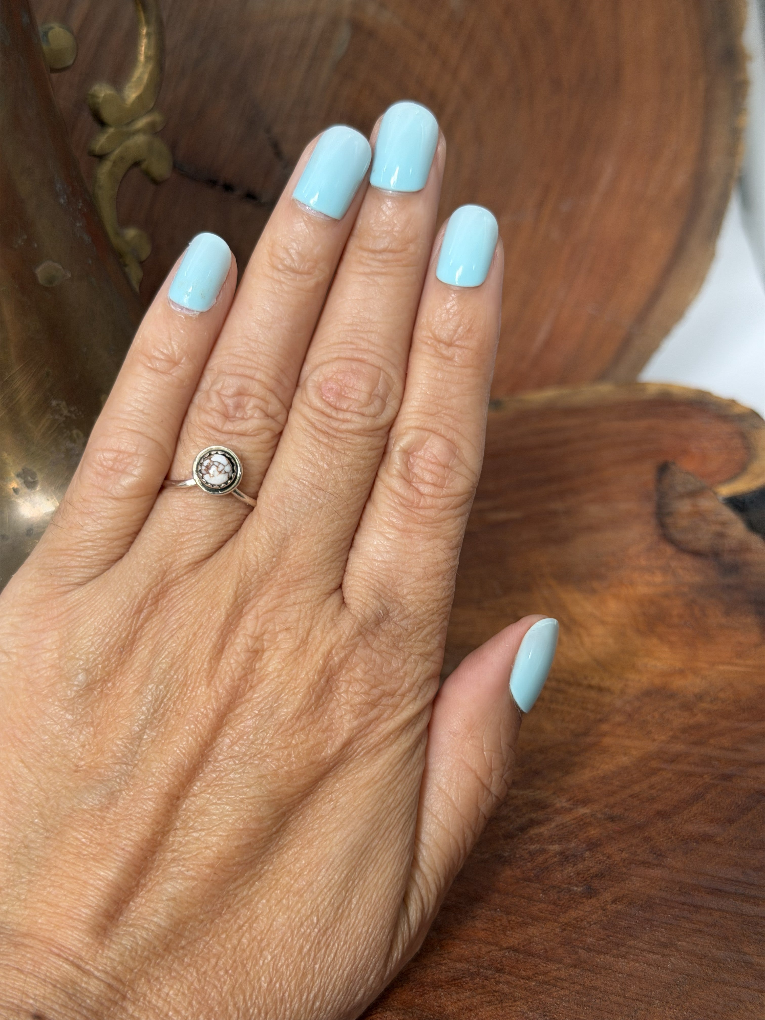 Sterling Silver Wild Horse Round Ring