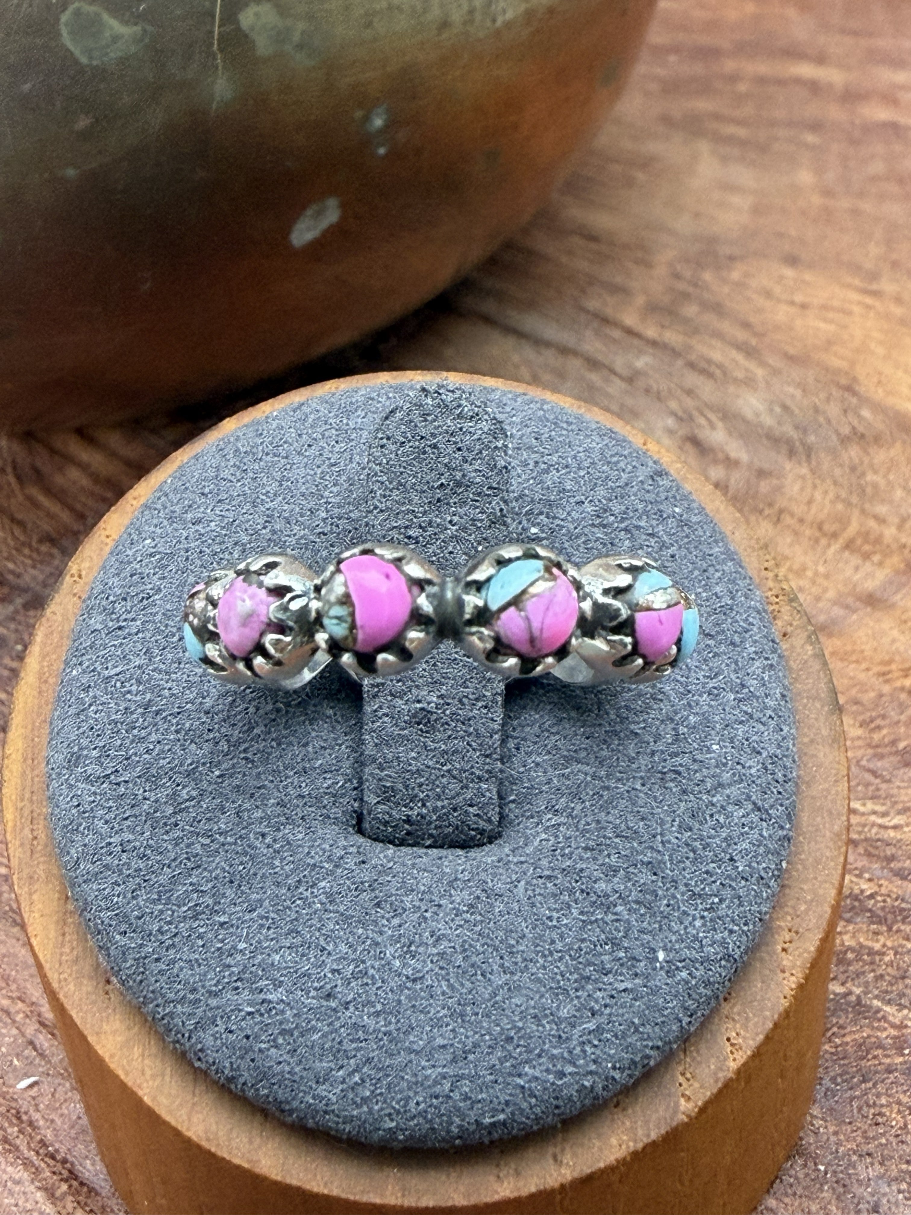 Cotton Candy Sterling Silver Infinity Ring