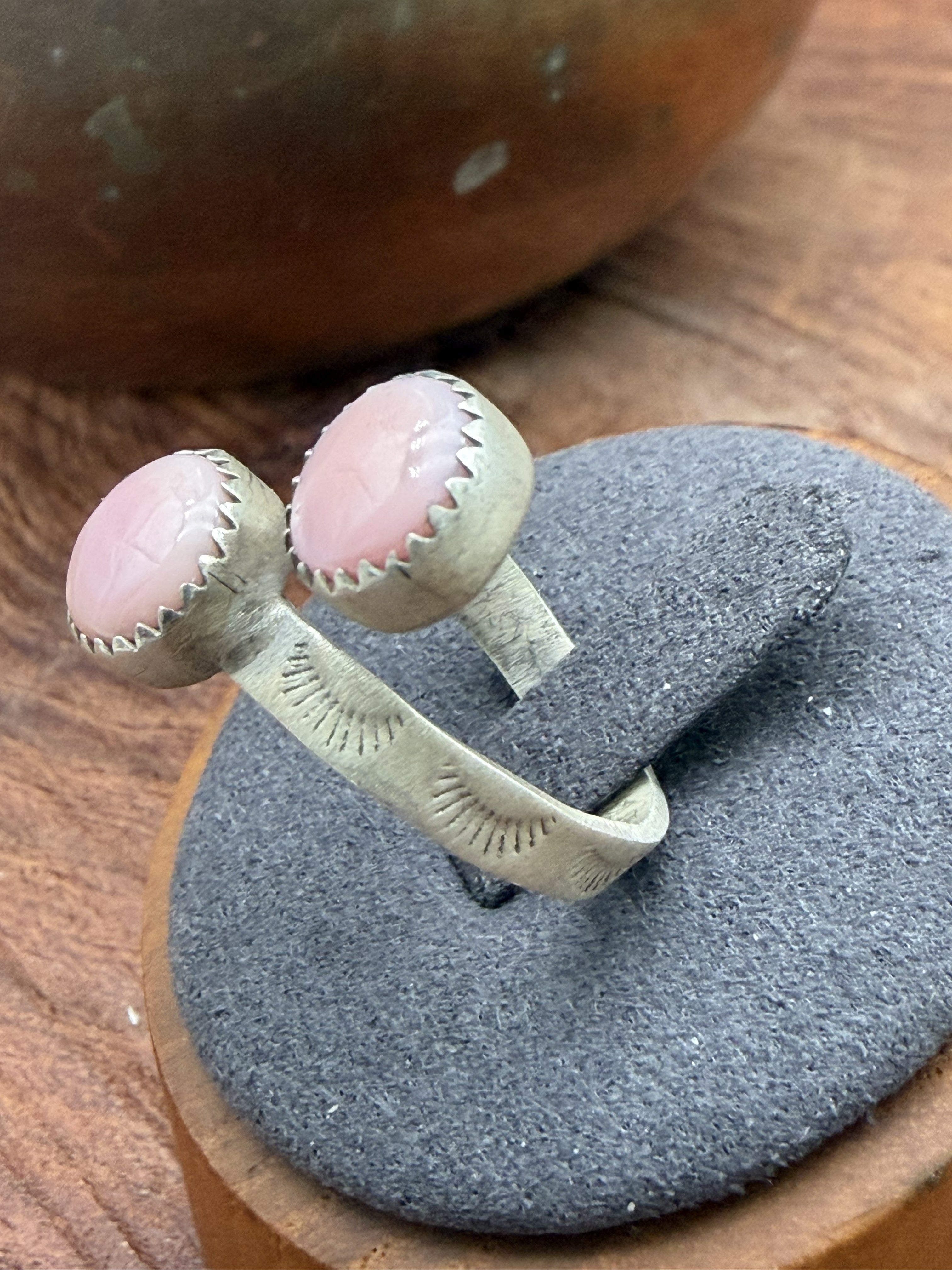 Pink Conch Bypass Ring
