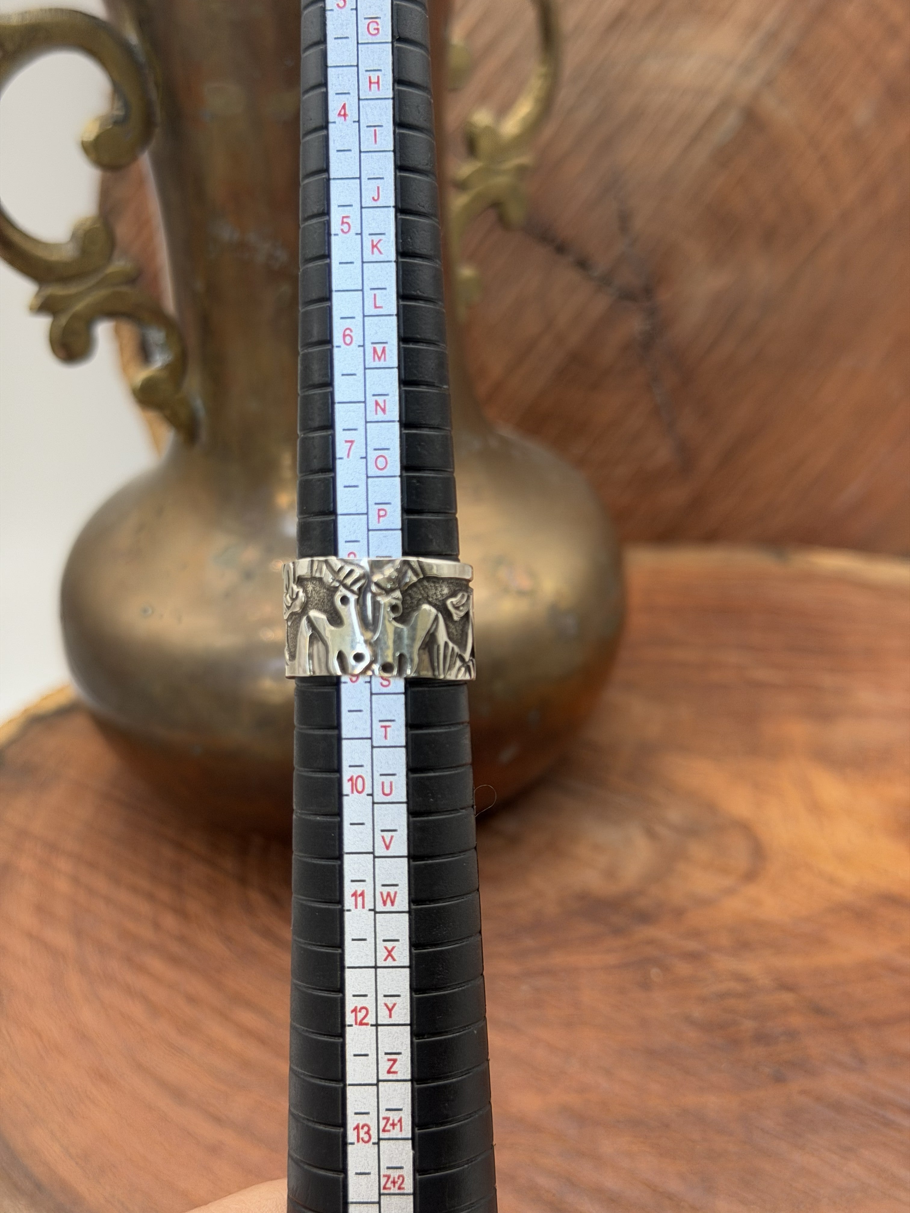 *Native American Made* Navajo Loyd Becenti:  Storytelling Ring