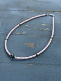 *Native American Made* Vicky Thompson:  18" Pink Conch with Navajo Pearl Necklace