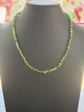 *Native American Made*  Navajo Tiffany Garcia:  19" Green Turquoise Necklace