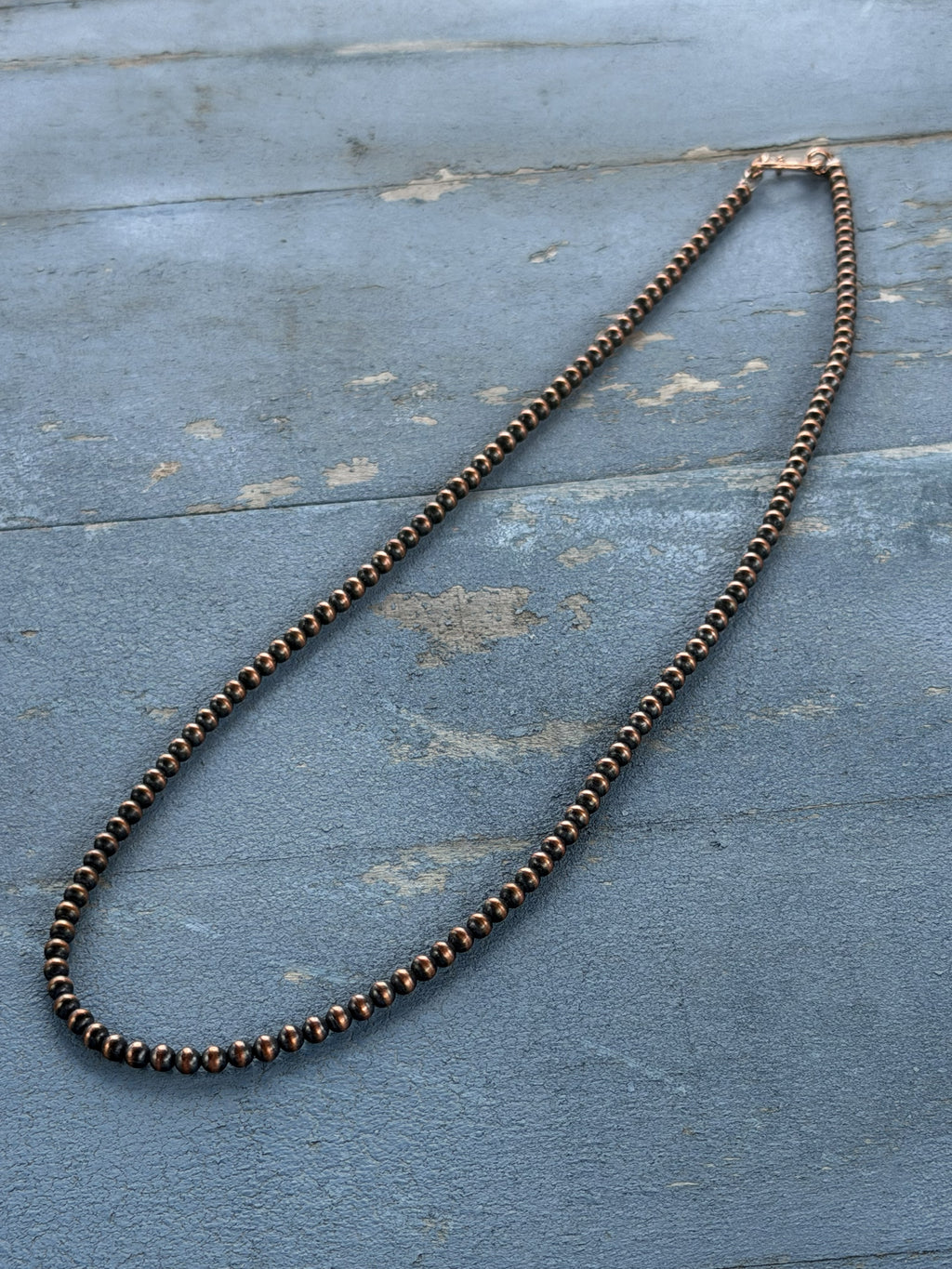 *Native American Hand Strung*  20" 4mm Copper Pearls