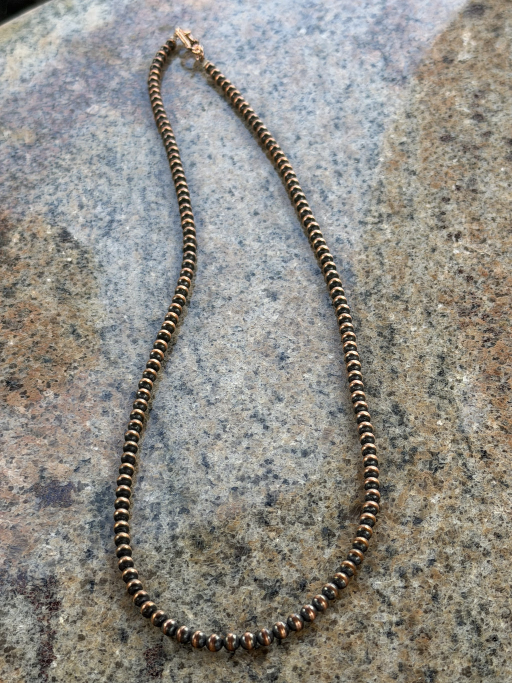 *Native American Hand Strung*  20" 4mm Copper Pearls