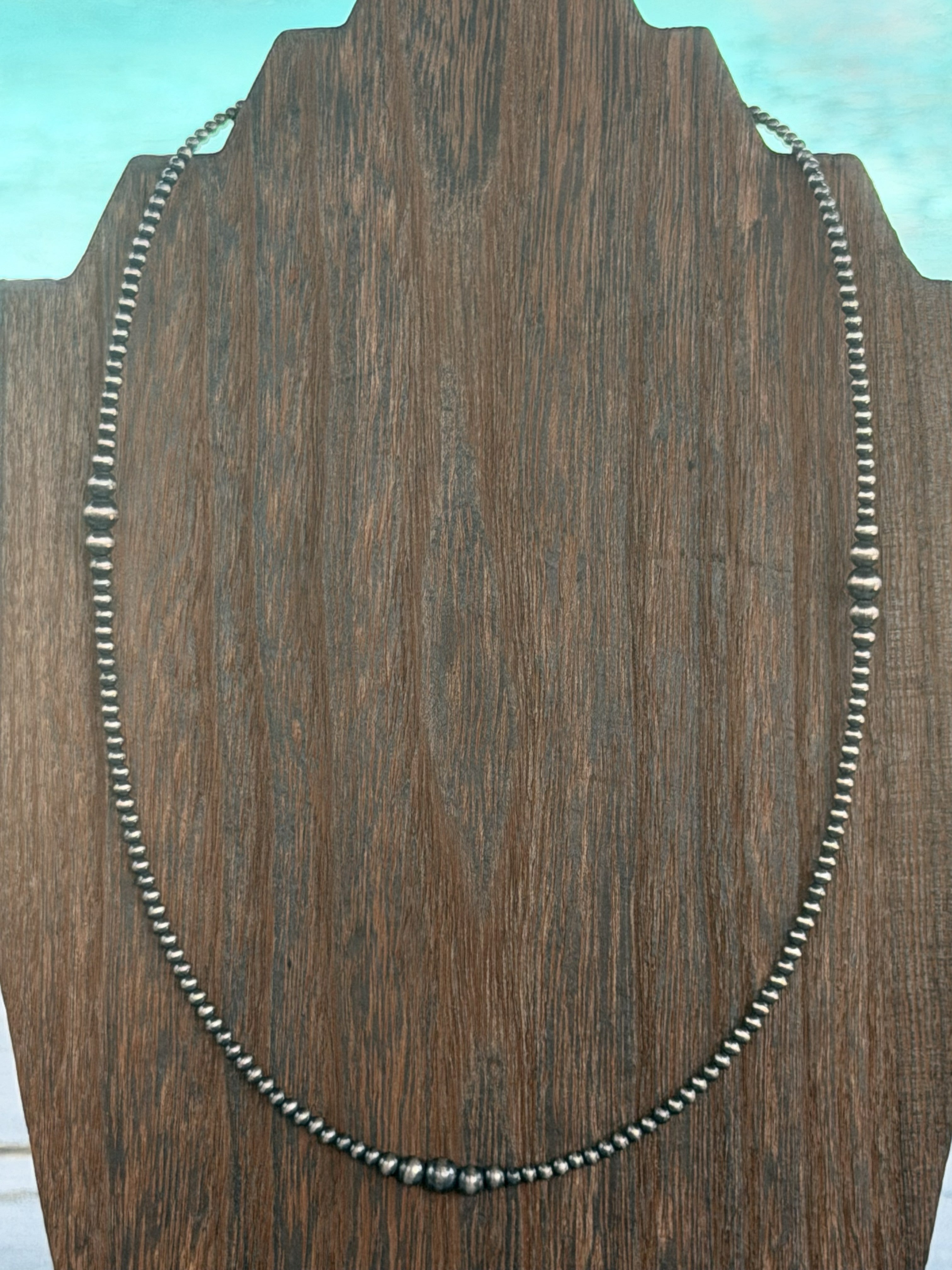 20" + 2" Extender Sterling Silver 3-6mm Graduated Handstrung Pearls