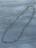 *Native American Made* Navajo Sally Shirley 24" Sterling Silver Paperclip Necklace
